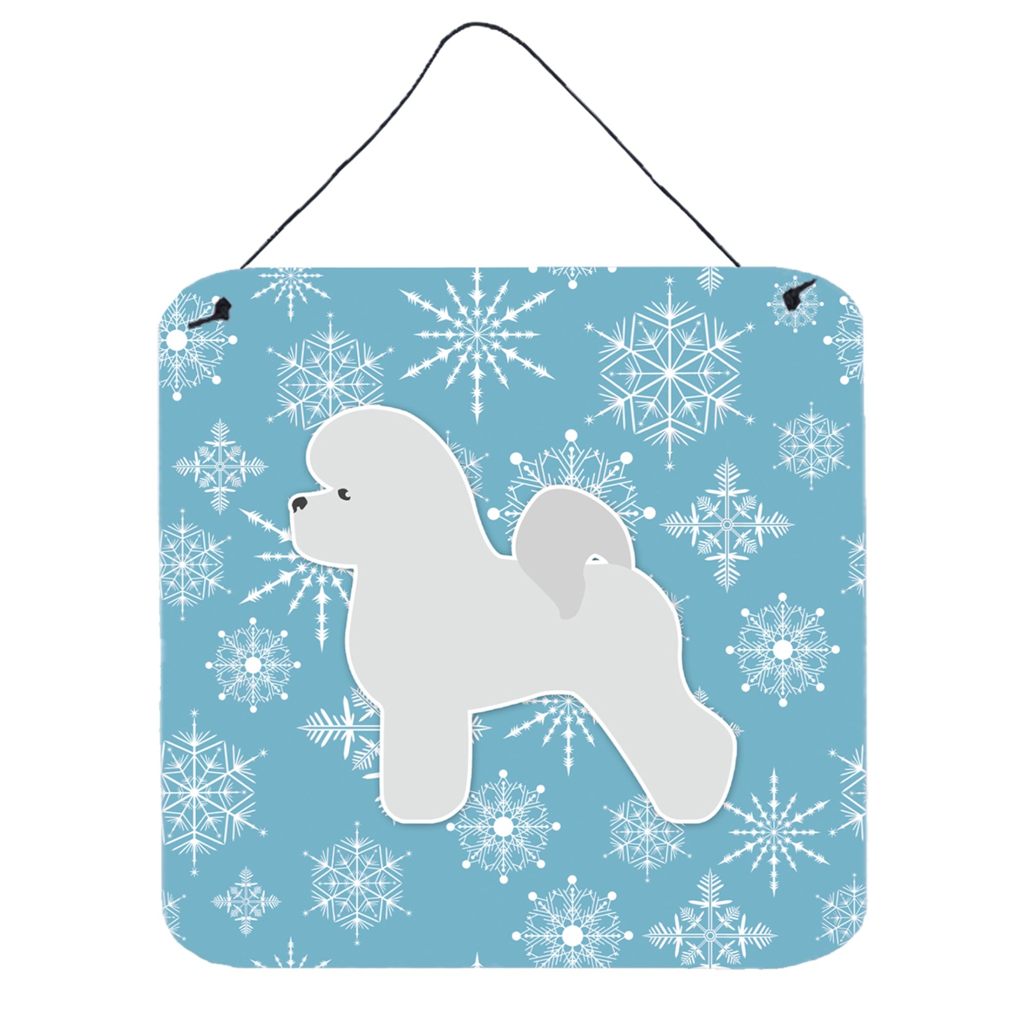 'Caroline'S Treasures Winter Snowflake Bichon Frise Wall Or Door Hanging Prints Bb3545Ds66, 6'''' X 6'''', Multicolor''
