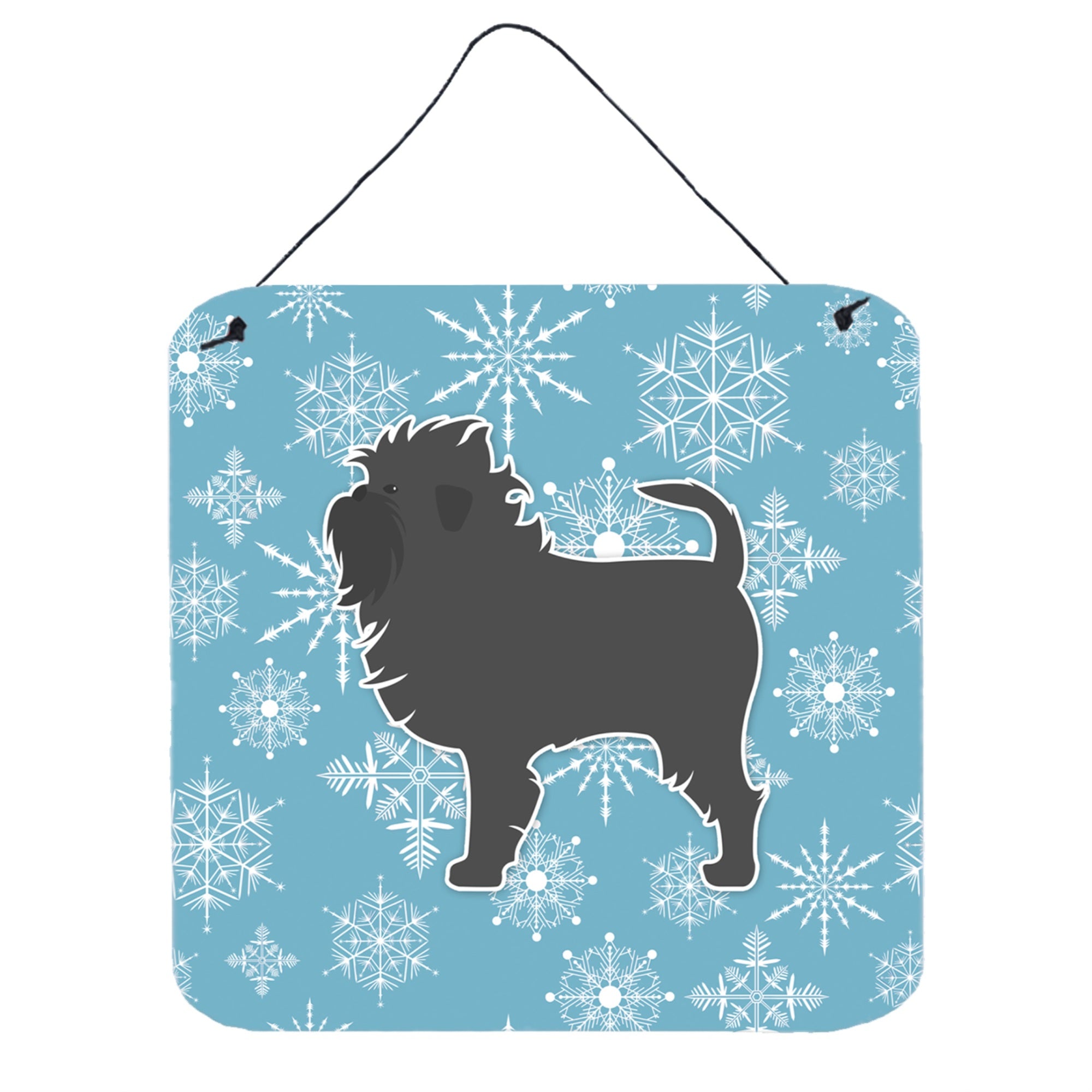 'Caroline'S Treasures Winter Snowflake Affenpinscher Wall Or Door Hanging Prints Bb3548Ds66, 6'''' X 6'''', Multicolor''