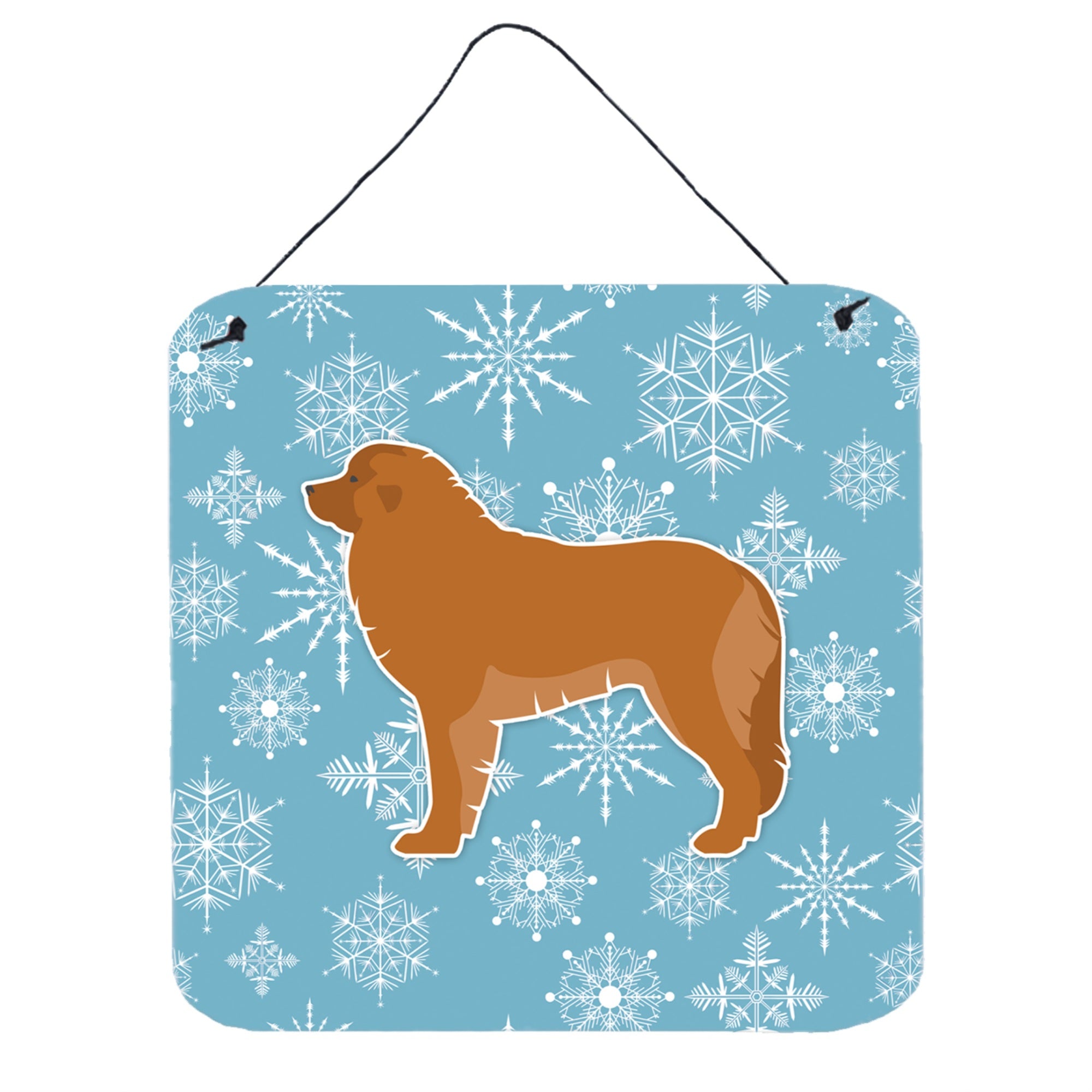 'Caroline'S Treasures Winter Snowflake Leonberger Wall Or Door Hanging Prints Bb3558Ds66, 6'''' X 6'''', Multicolor''