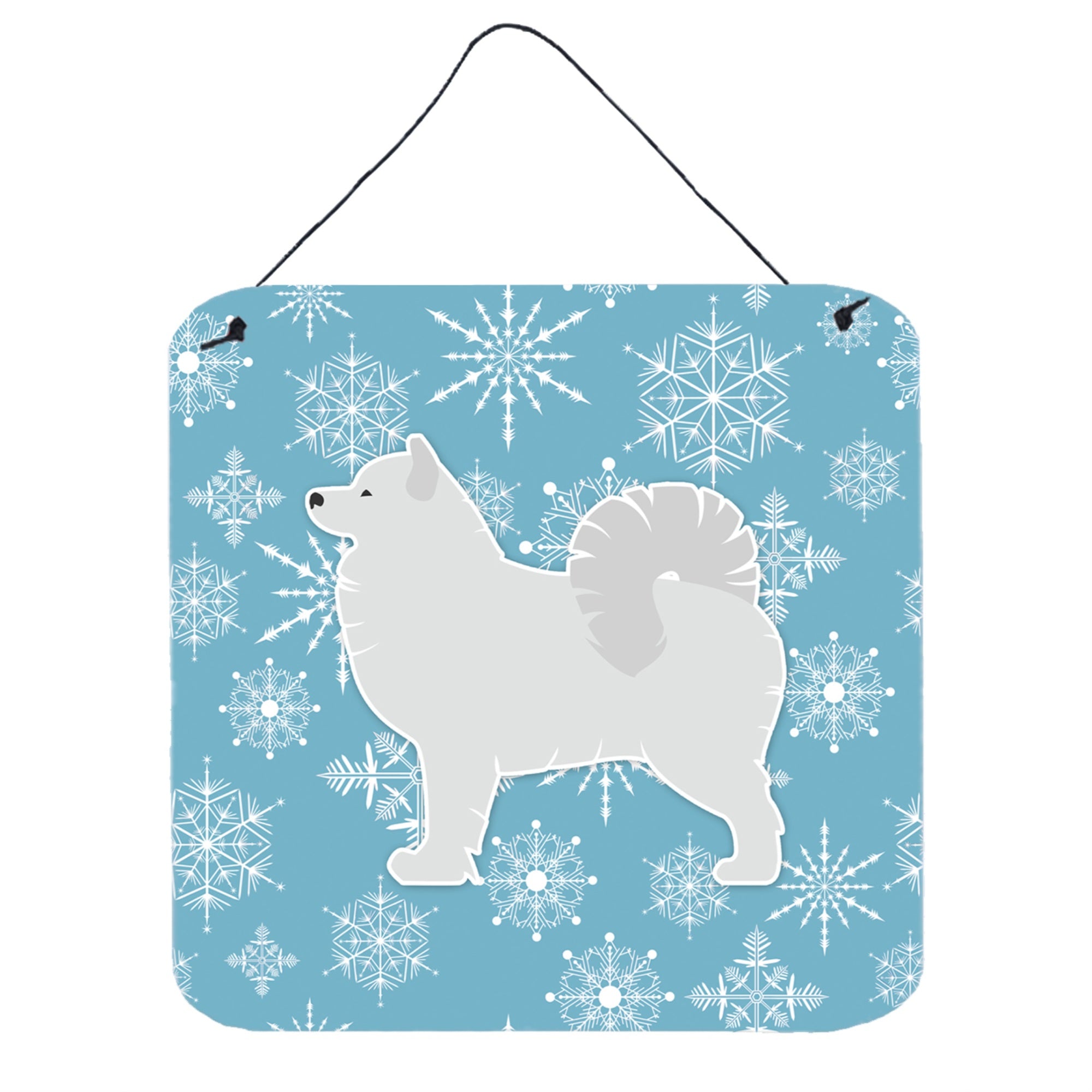 'Caroline'S Treasures Winter Snowflake Samoyed Wall Or Door Hanging Prints Bb3559Ds66, 6'''' X 6'''', Multicolor''
