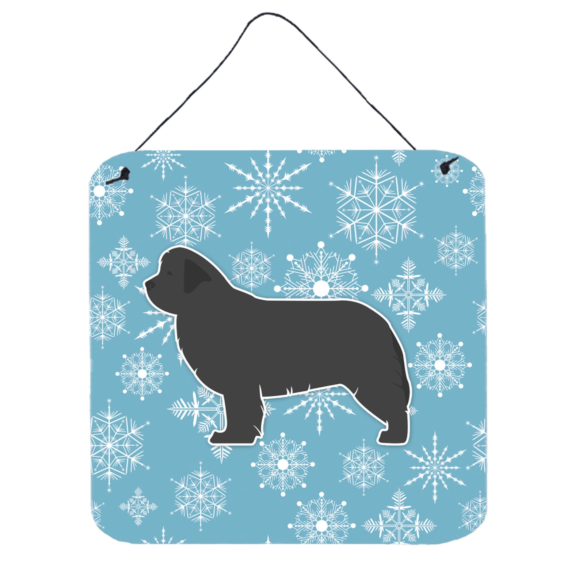 'Caroline'S Treasures Winter Snowflake Newfoundland Wall Or Door Hanging Prints Bb3564Ds66, 6'''' X 6'''', Multicolor''