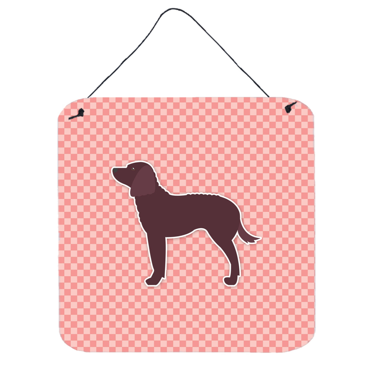 'Caroline'S Treasures American Water Spaniel Checkerboard Pink Wall Or Door Hanging Prints Bb3601Ds66, 6'''' X 6'''', Multicolo