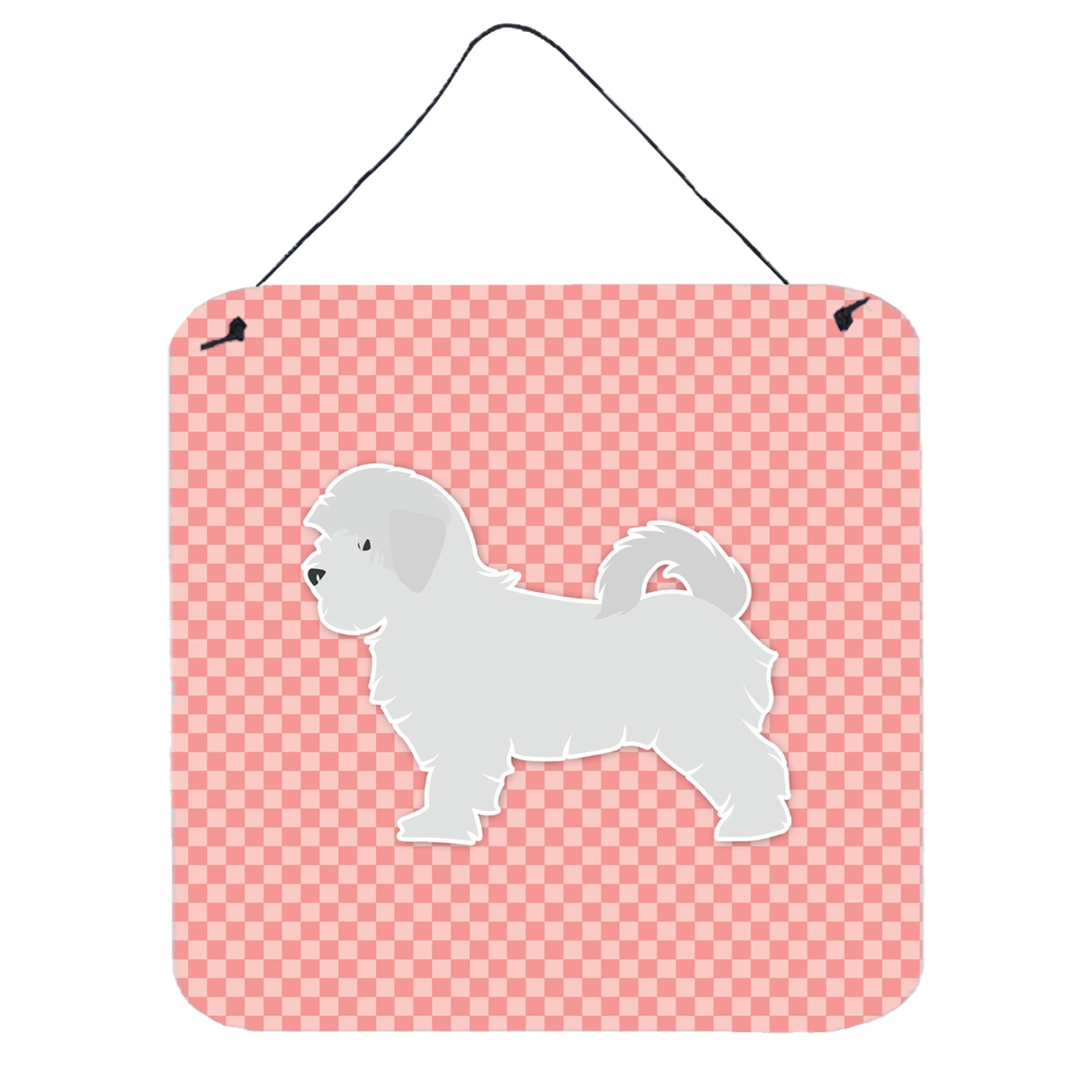 'Caroline'S Treasures Maltese Checkerboard Pink Wall Or Door Hanging Prints Bb3636Ds66, 6'''' X 6'''', Multicolor''