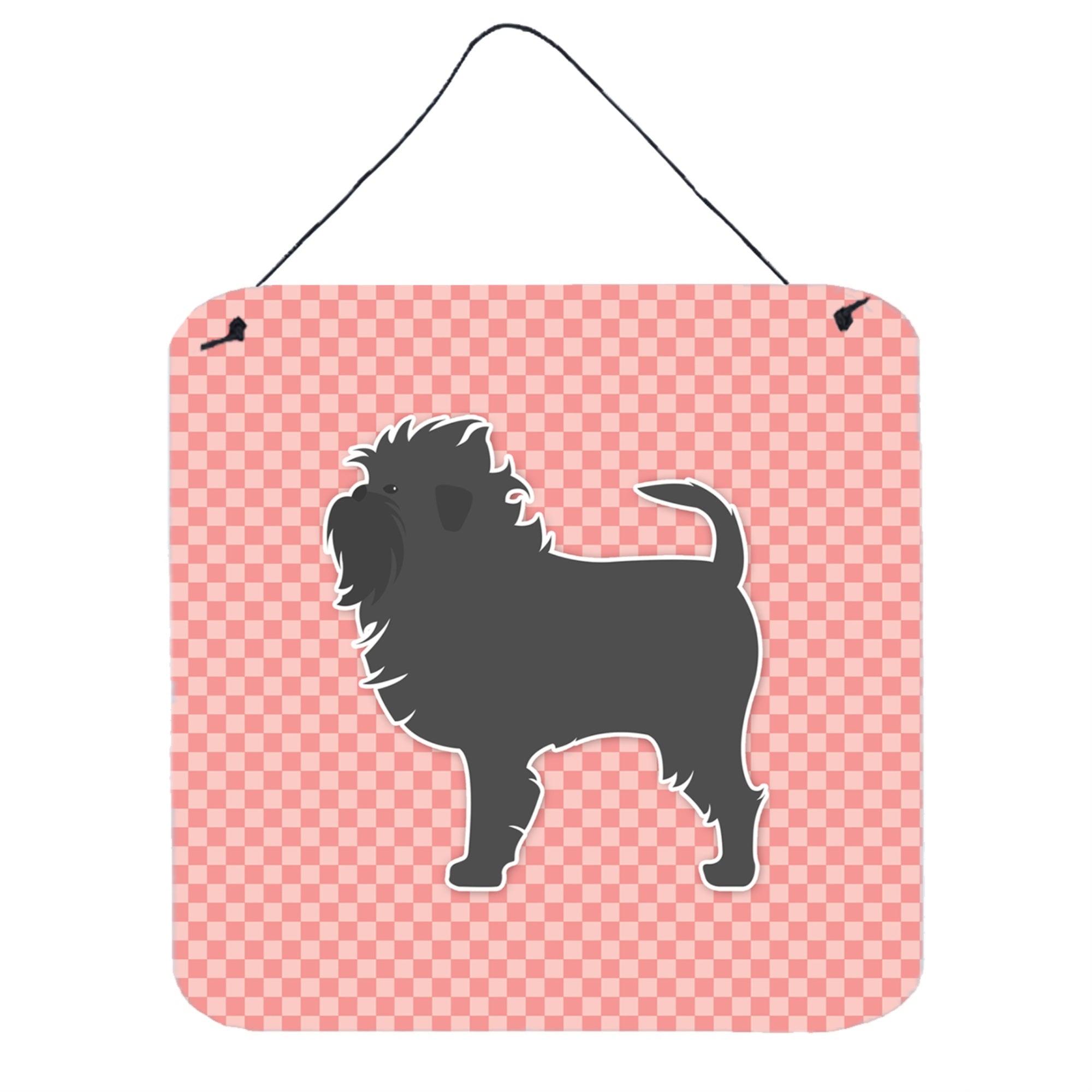 'Caroline'S Treasures Affenpinscher Checkerboard Pink Wall Or Door Hanging Prints Bb3648Ds66, 6'''' X 6'''', Multicolor''