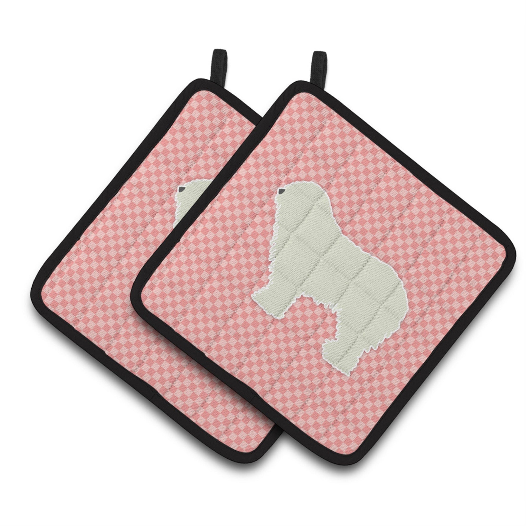'Caroline'S Treasures Komondor Checkerboard Pink Pair Of Pot Holders Bb3655Pthd, 7.5Hx7.5W, Multicolor''