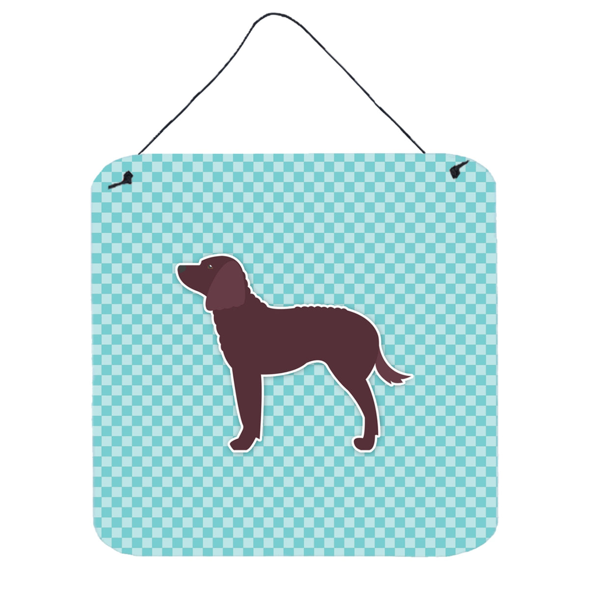 'Caroline'S Treasures American Water Spaniel Checkerboard Blue Wall Or Door Hanging Prints Bb3701Ds66, 6'''' X 6'''', Multicolo