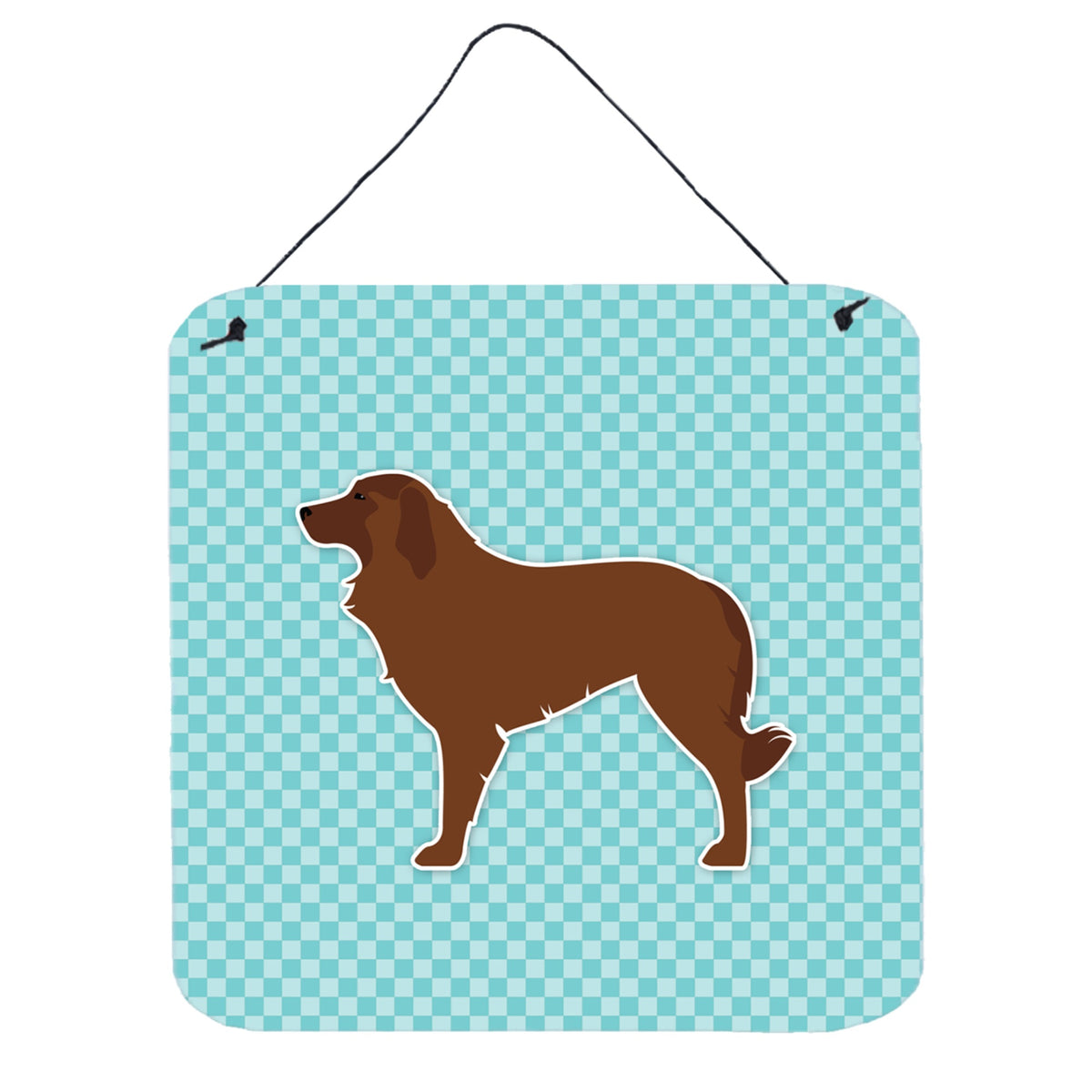'Caroline'S Treasures Portuguese Sheepdog Dog Checkerboard Blue Wall Or Door Hanging Prints Bb3731Ds66, 6'''' X 6'''', Multicol