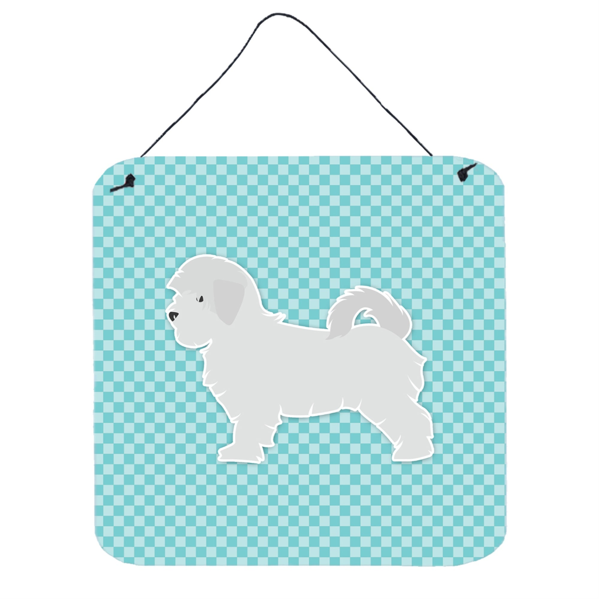 'Caroline'S Treasures Maltese Checkerboard Blue Wall Or Door Hanging Prints Bb3736Ds66, 6'''' X 6'''', Multicolor''