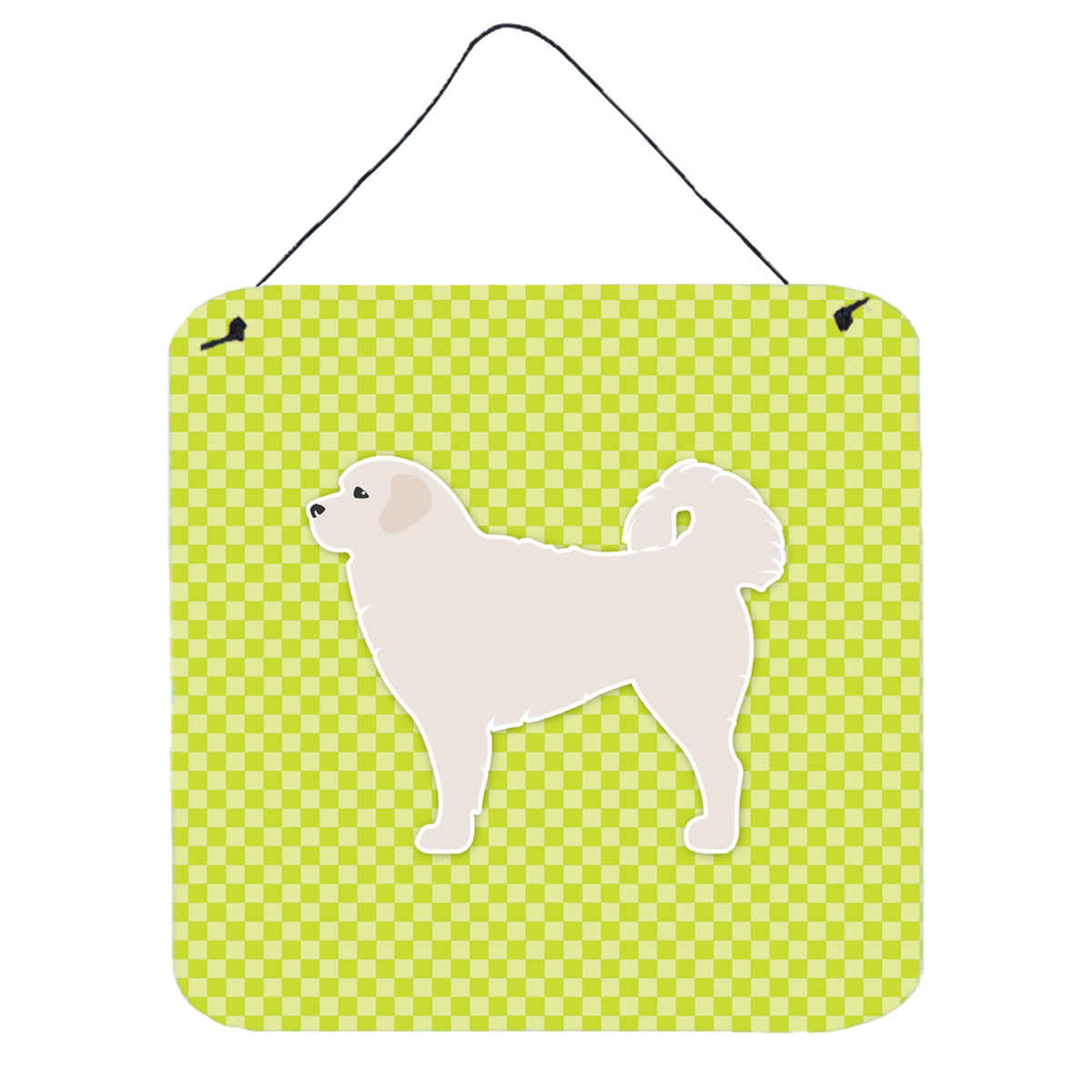 'Caroline'S Treasures Polish Tatra Sheepdog Checkerboard Green Wall Or Door Hanging Prints Bb3827Ds66, 6'''' X 6'''', Multicolo
