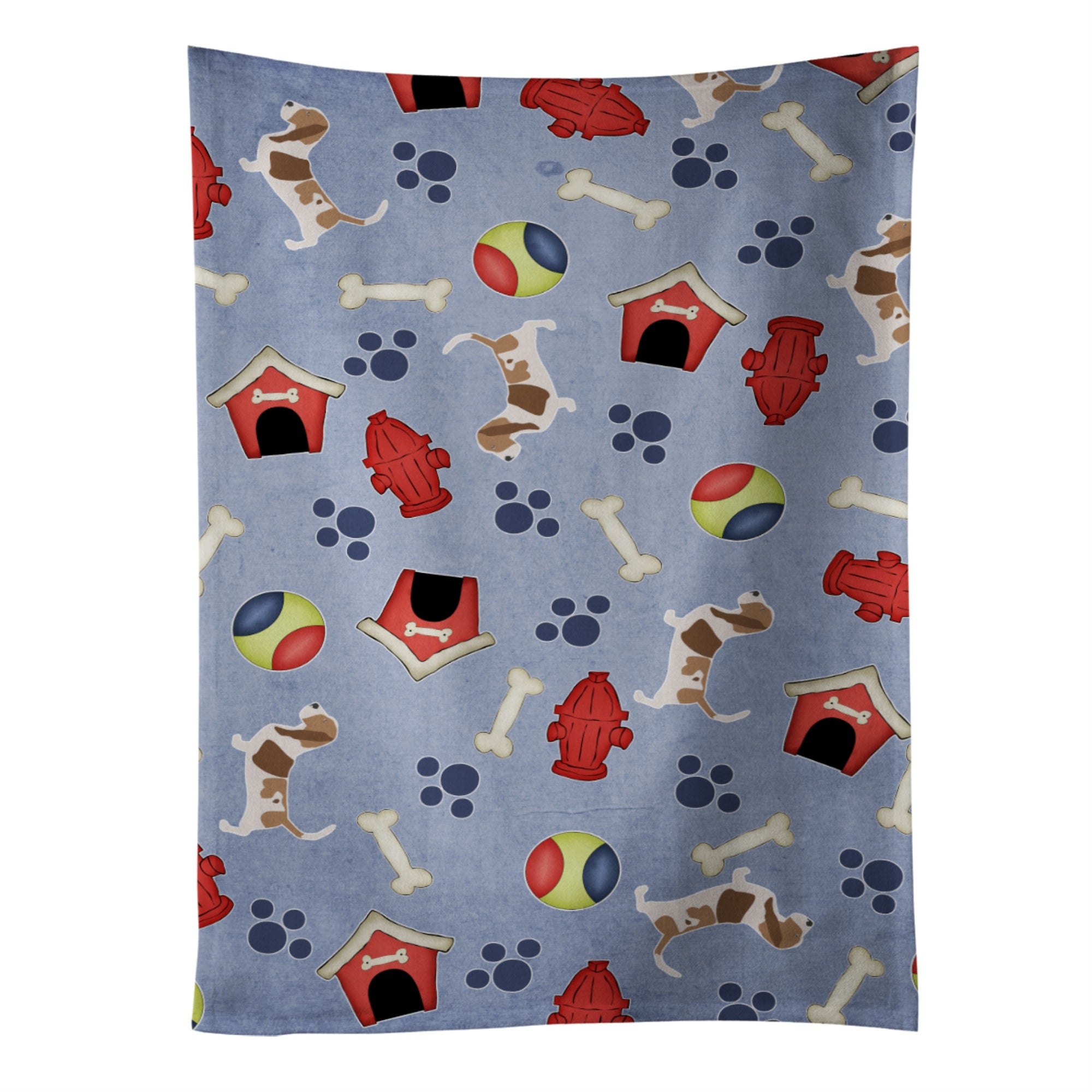 'Caroline'S Treasures Bb3902Ktwl Basset Hound Dog House Collection Kitchen Towel, 25'''' X 15'''', Multicolor''