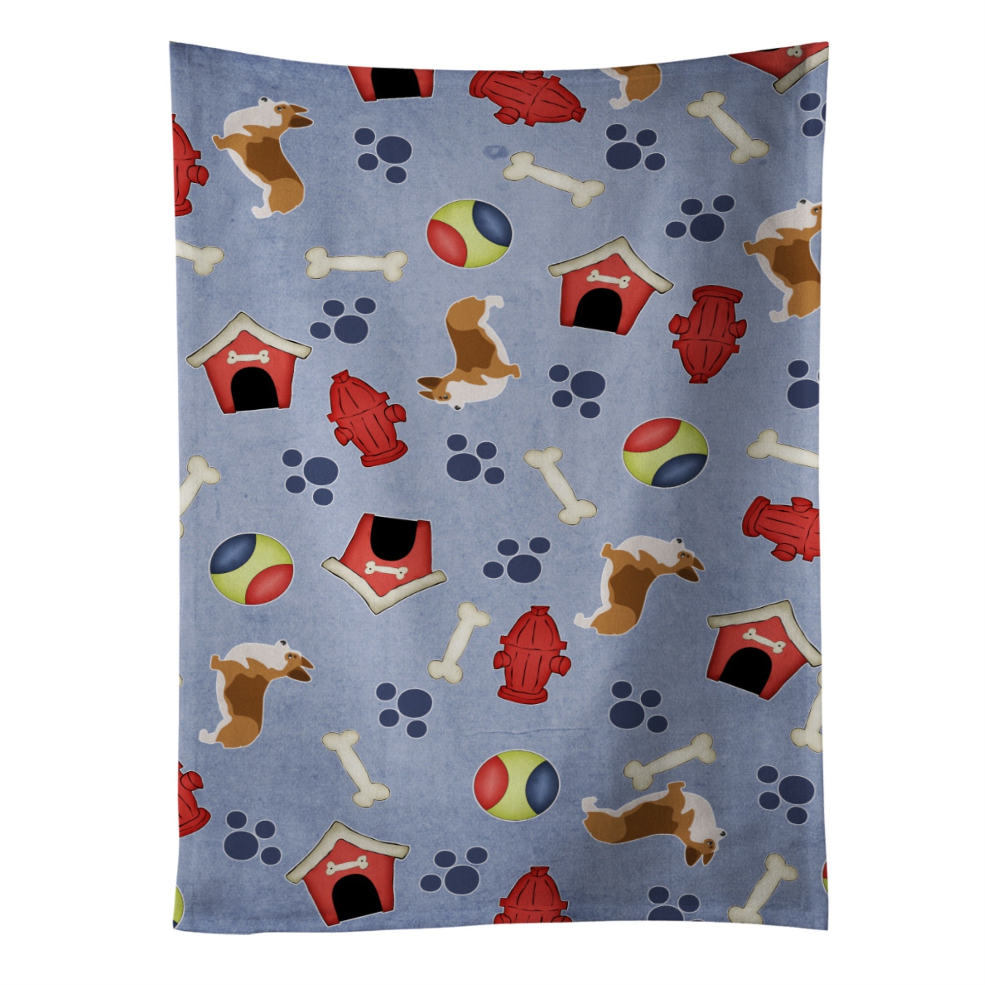 'Caroline'S Treasures Bb3920Ktwl Corgi Dog House Collection Kitchen Towel, 25'''' X 15'''', Multicolor''