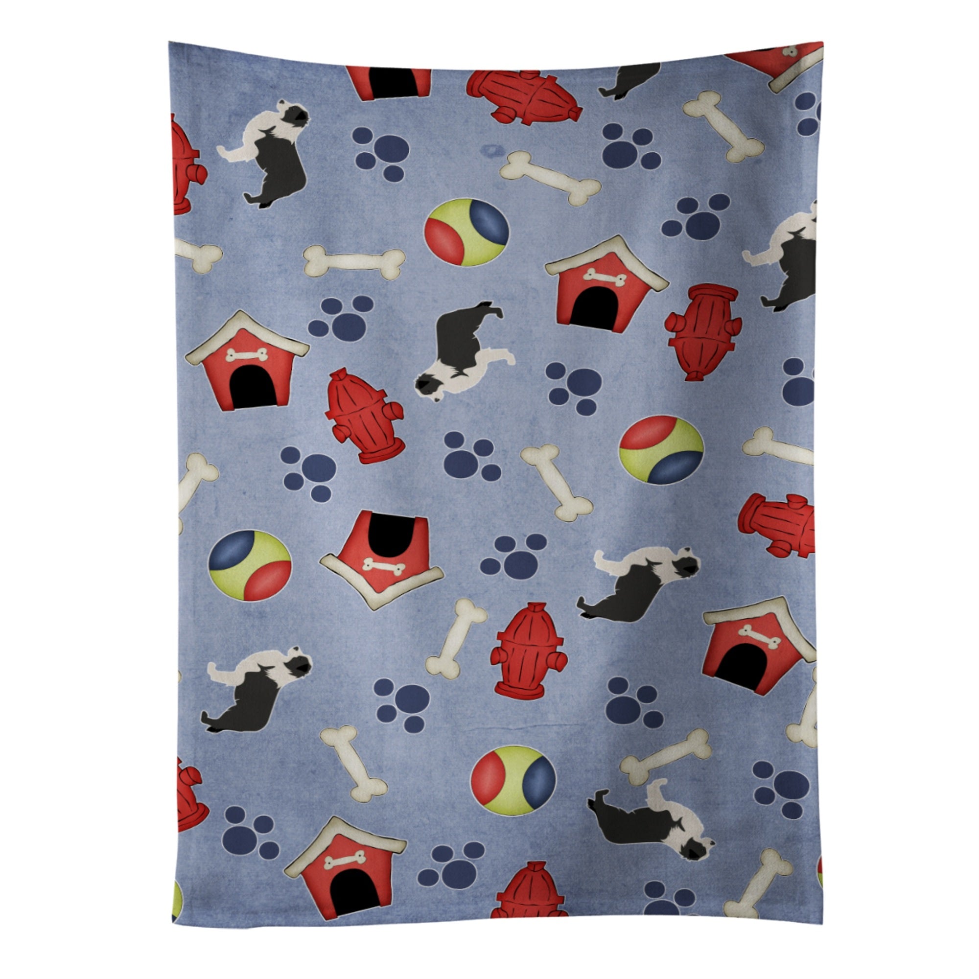 'Caroline'S Treasures Bb3923Ktwl Black Border Collie Dog House Kitchen Towel, 25'''' X 15'''', Multicolor''