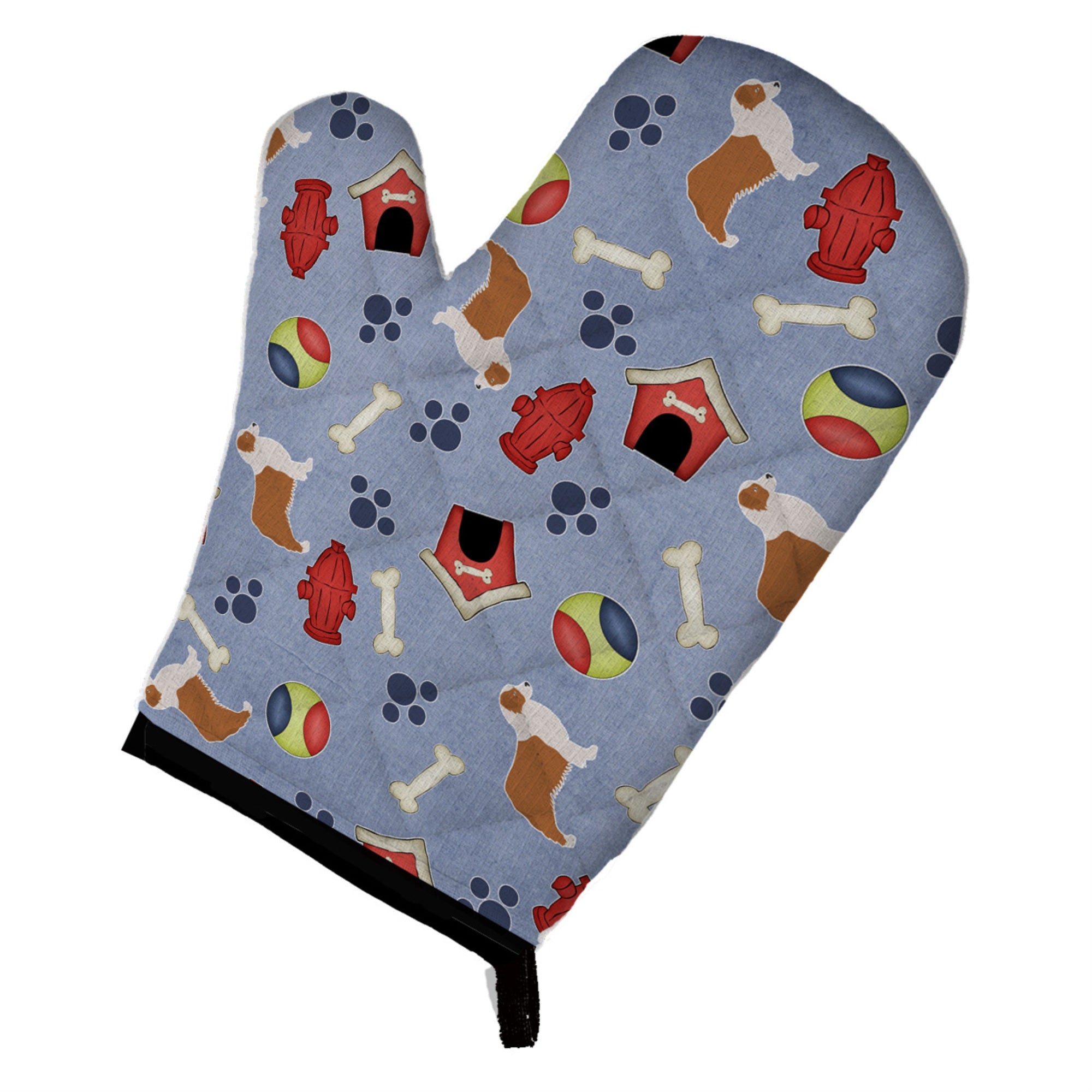 'Caroline'S Treasures Bb3933Ovmt Australian Shepherd Dog House Collection Oven Mitt, 12'''' By 8.5'''', Multicolor''