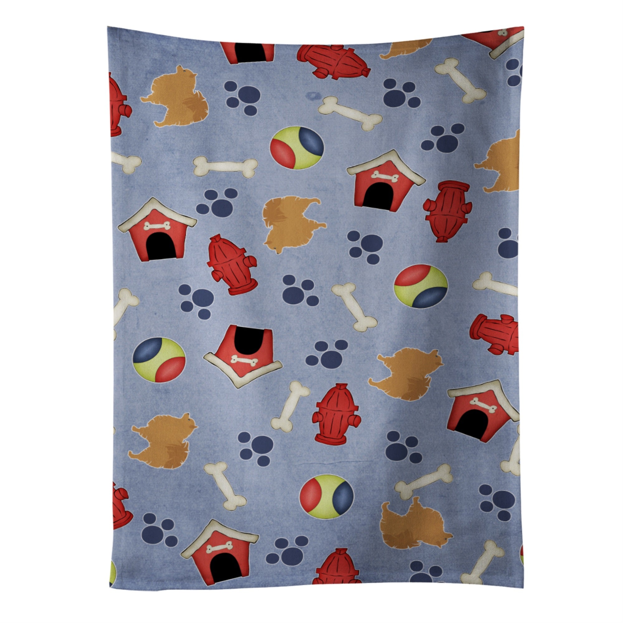 'Caroline'S Treasures Bb3942Ktwl Pomeranian Dog House Collection Kitchen Towel, 25'''' X 15'''', Multicolor''