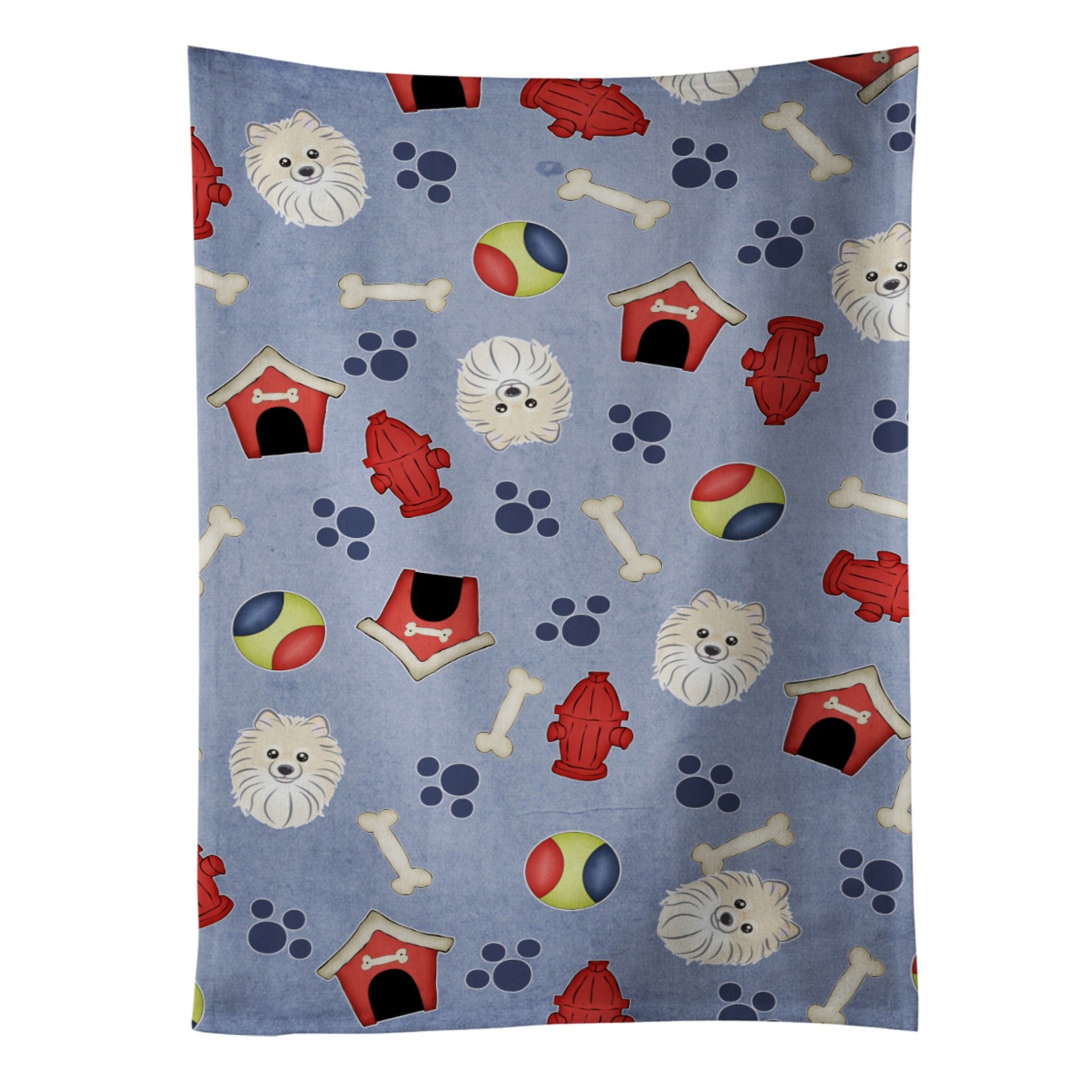 'Caroline'S Treasures Bb3986Ktwl Dog House Collection Pomeranian Kitchen Towel, 25'''' X 15'''', Multicolor''