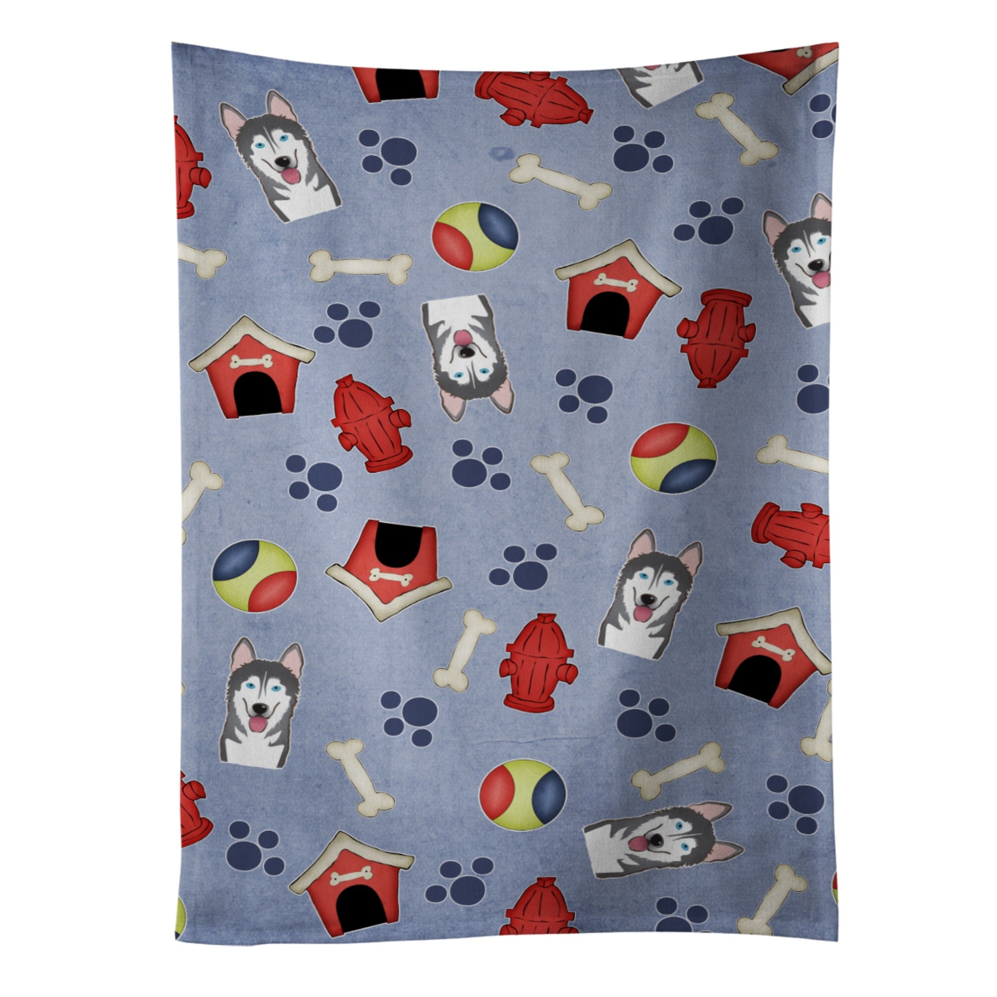 'Caroline'S Treasures Bb3997Ktwl Dog House Alaskan Malamute Kitchen Towel, 25'''' X 15'''', Multicolor''