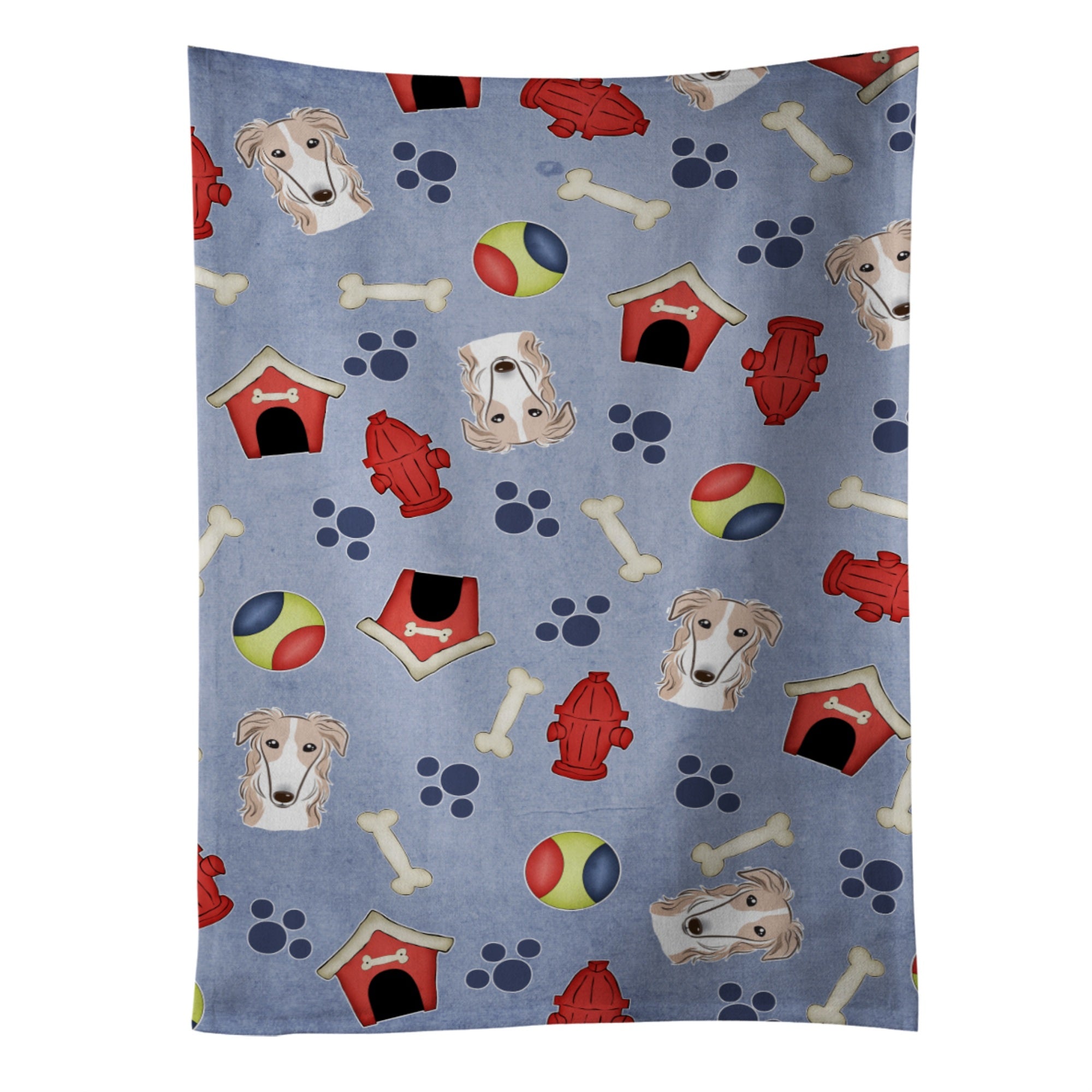 'Caroline'S Treasures Bb4007Ktwl Dog House Collection Borzoi Kitchen Towel, 25'''' X 15'''', Multicolor''