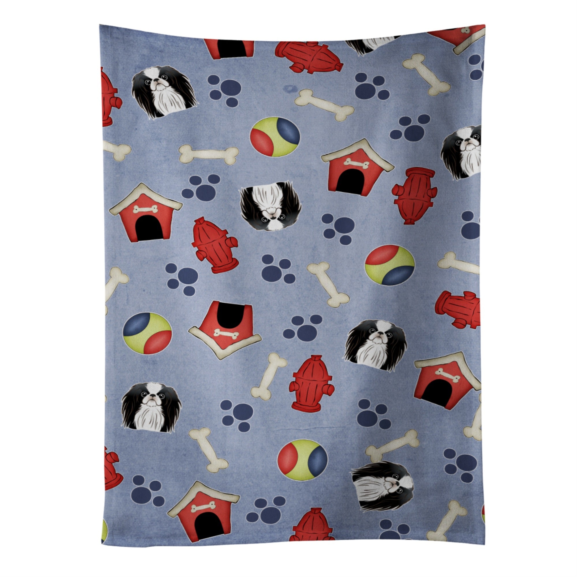 'Caroline'S Treasures Bb4009Ktwl Dog House Collection Japanese Chin Kitchen Towel, 25'''' X 15'''', Multicolor''