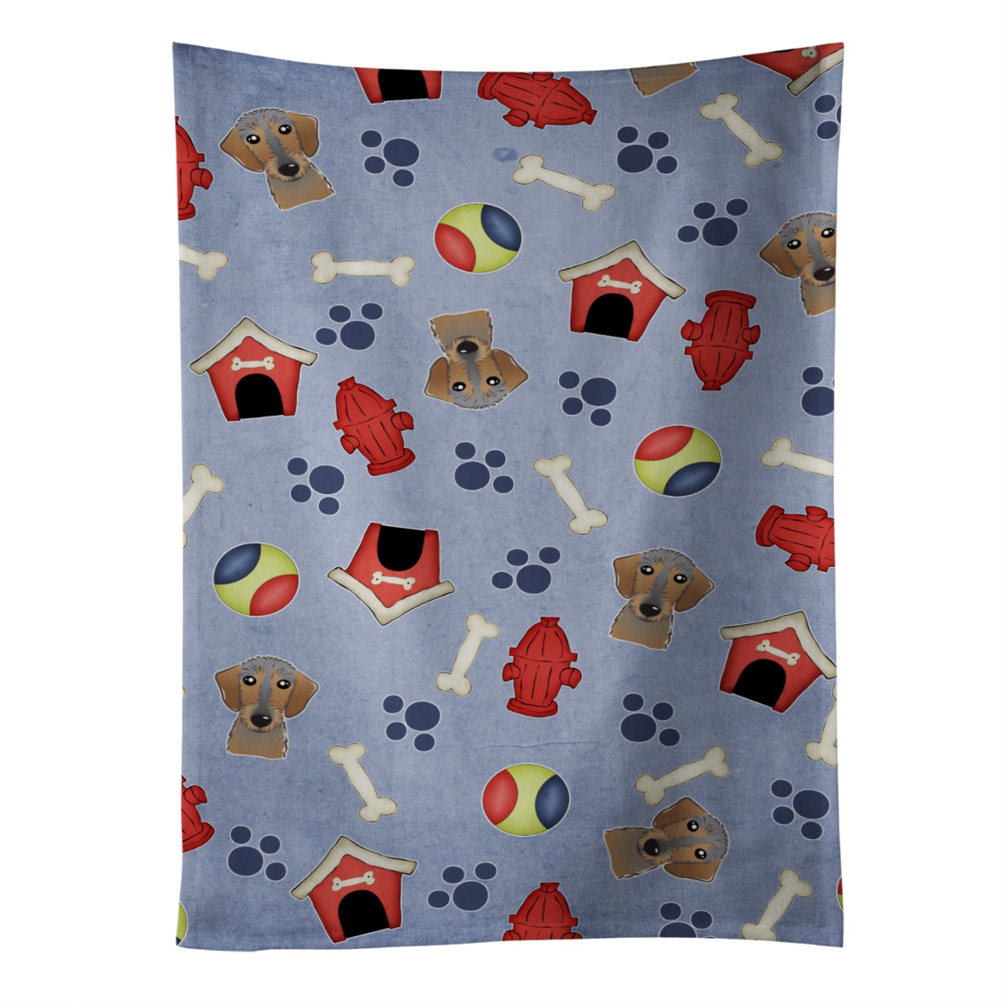 'Caroline'S Treasures Bb4012Ktwl Wirehaired Dachshund Kitchen Towel, 25'''' X 15'''', Multicolor''