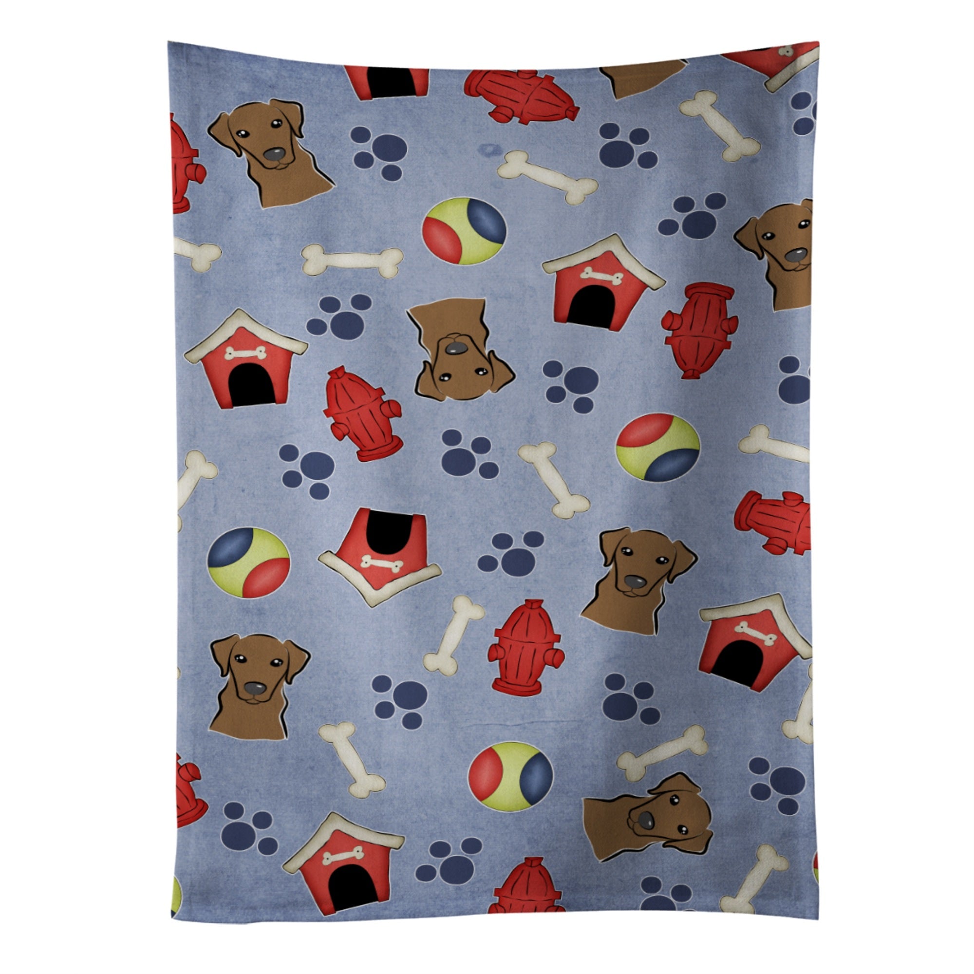 'Caroline'S Treasures Bb4013Ktwl Dog House Chocolate Labrador Kitchen Towel, 25'''' X 15'''', Multicolor''
