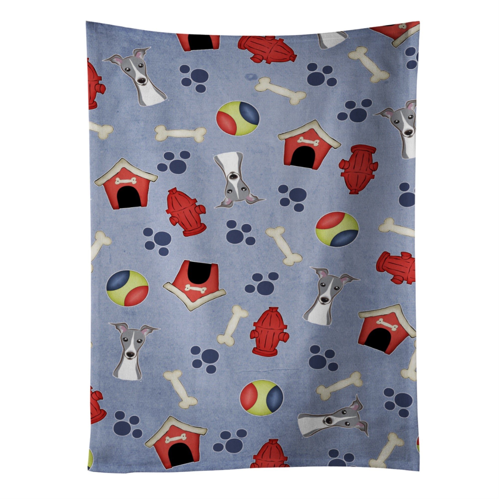'Caroline'S Treasures Bb4015Ktwl Dog House Italian Greyhound Kitchen Towel, 25'''' X 15'''', Multicolor''