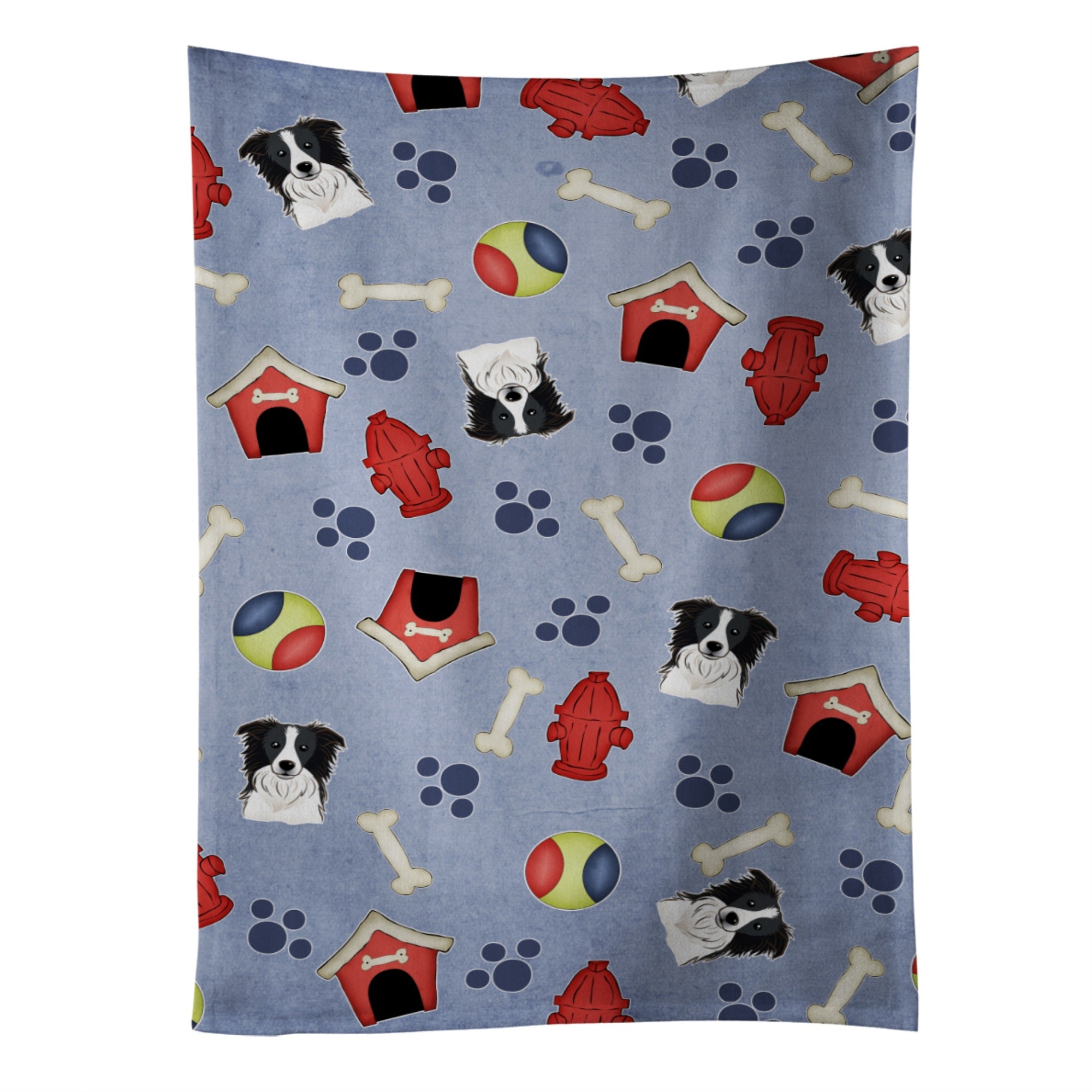 'Caroline'S Treasures Bb4020Ktwl Dog House Collection Border Collie Kitchen Towel, 25'''' X 15'''', Multicolor''