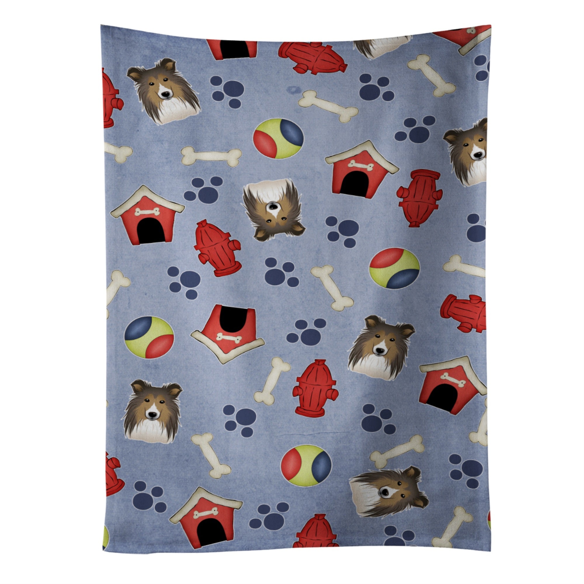 'Caroline'S Treasures Bb4021Ktwl Dog House Collection Sheltie Kitchen Towel, 25'''' X 15'''', Multicolor''