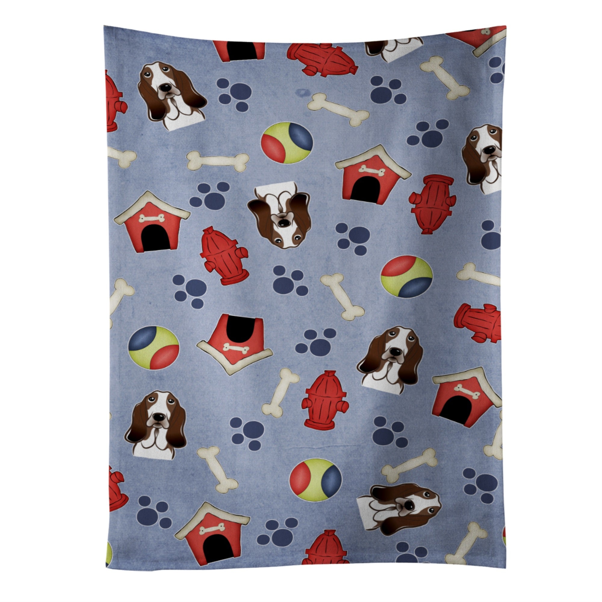'Caroline'S Treasures Bb4022Ktwl Dog House Collection Basset Hound Kitchen Towel, 25'''' X 15'''', Multicolor''