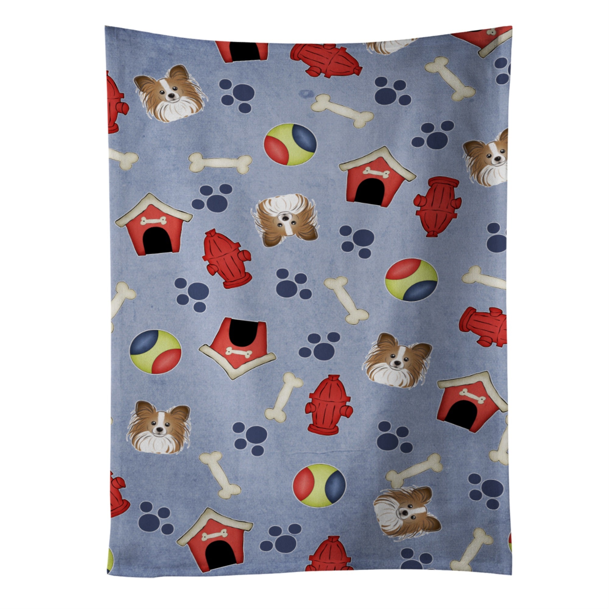 'Caroline'S Treasures Bb4027Ktwl Dog House Collection Papillon Kitchen Towel, 25'''' X 15'''', Multicolor''