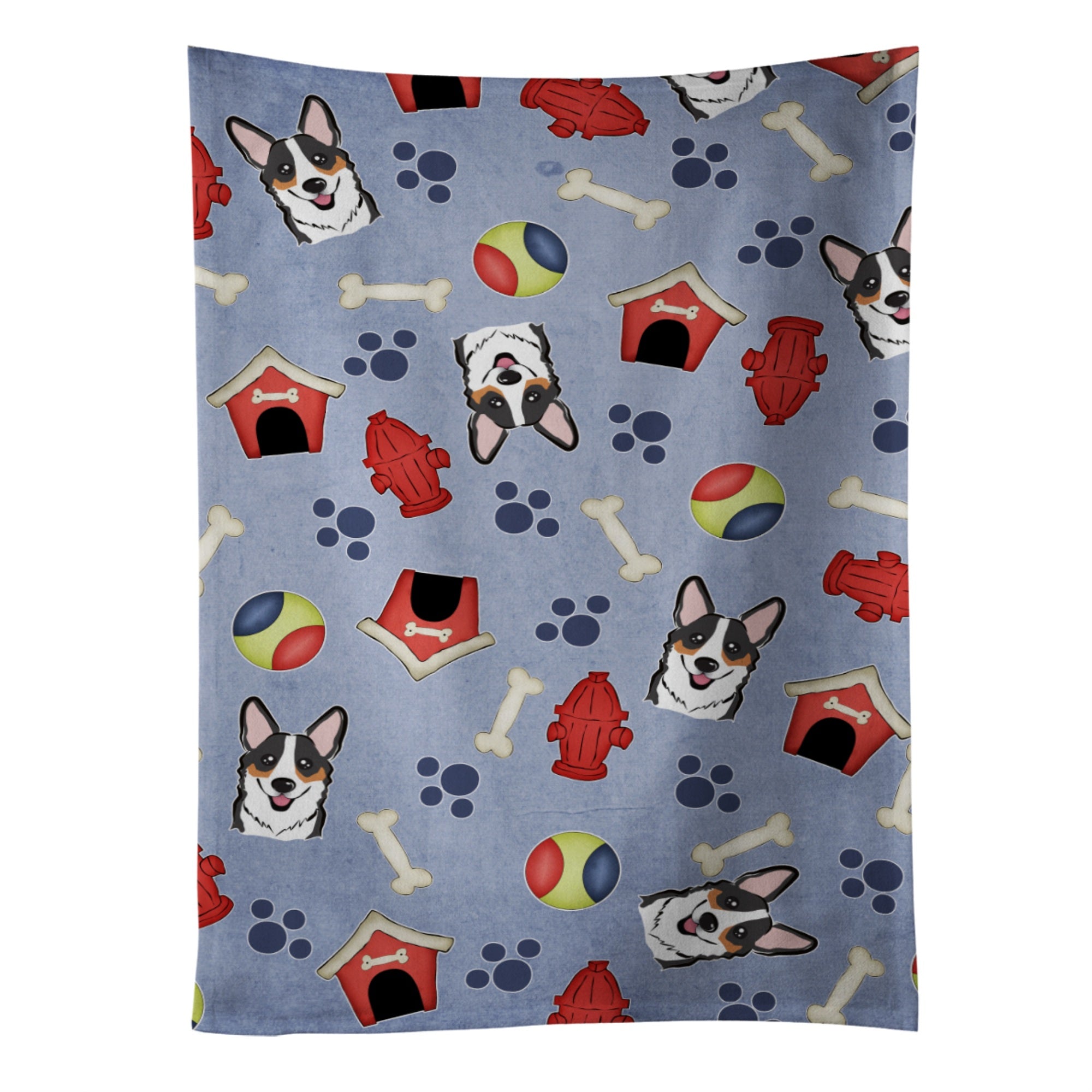 'Caroline'S Treasures Bb4034Ktwl Dog House Collection Tricolor Corgi Kitchen Towel, 25'''' X 15'''', Multicolor''