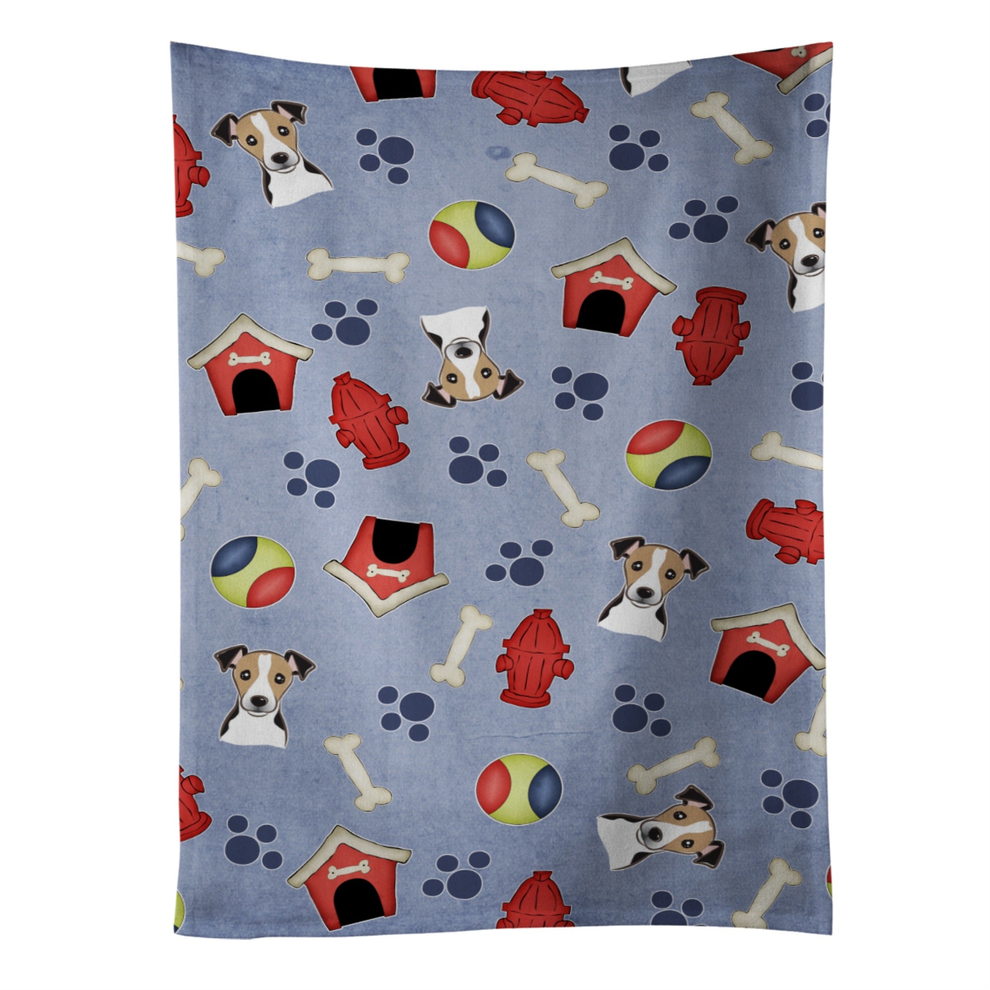 'Caroline'S Treasures Bb4040Ktwl Dog House Jack Russell Terrier Kitchen Towel, 25'''' X 15'''', Multicolor''