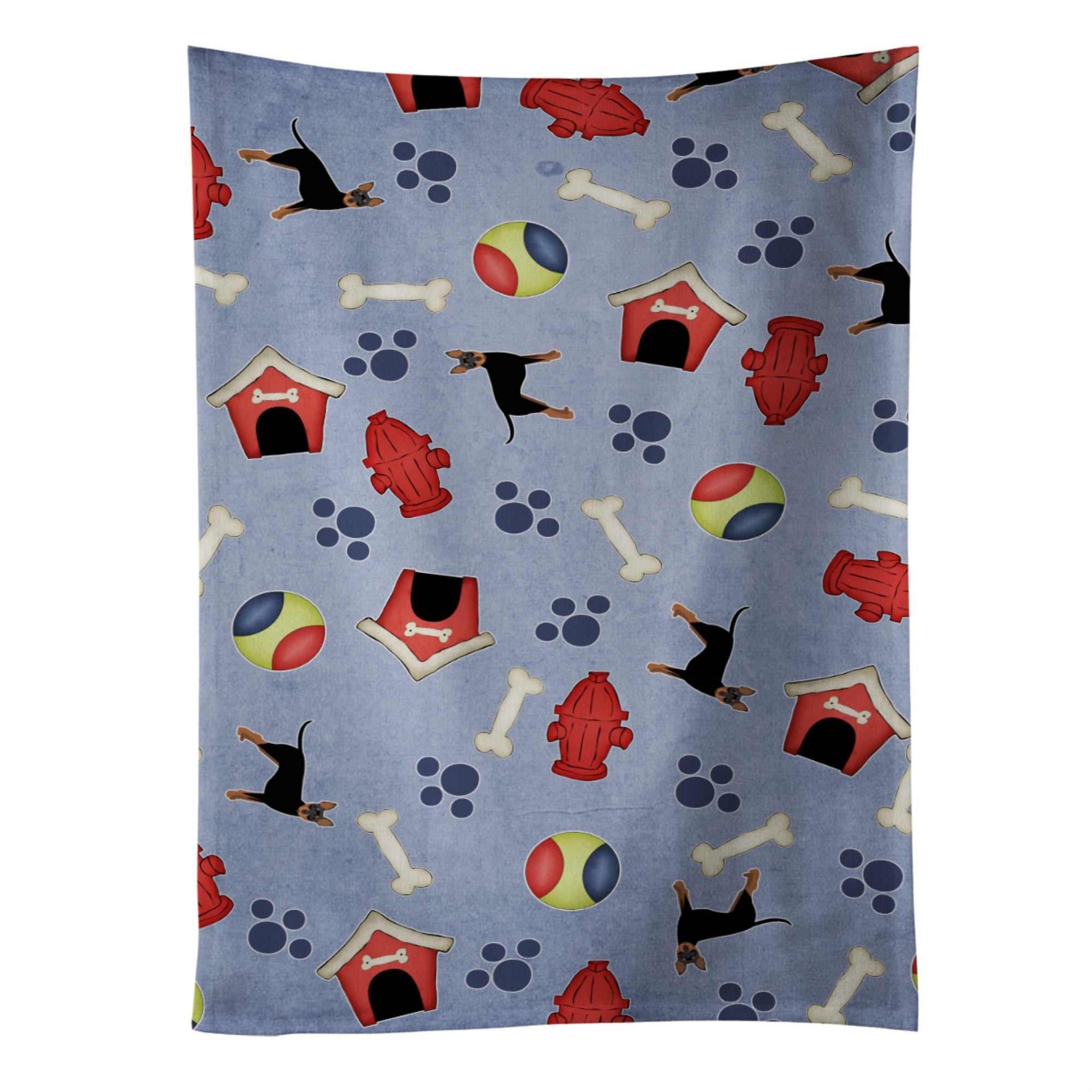 'Caroline'S Treasures Bb4105Ktwl Dog House Manchester Terrier Kitchen Towel, 25'''' X 15'''', Multicolor''
