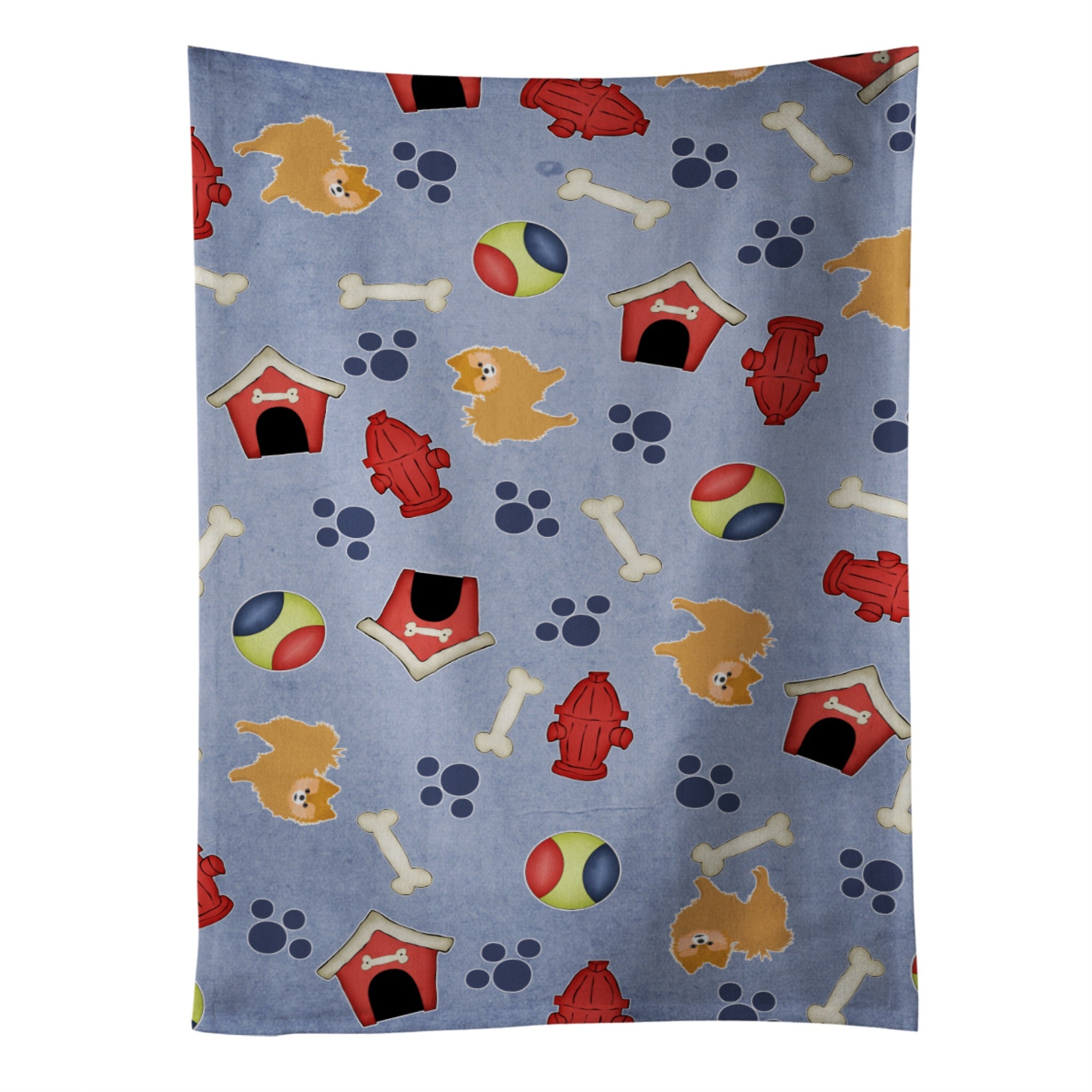 'Caroline'S Treasures Bb4110Ktwl Dog House Collection Red Pomeranian Kitchen Towel, 25'''' X 15'''', Multicolor''