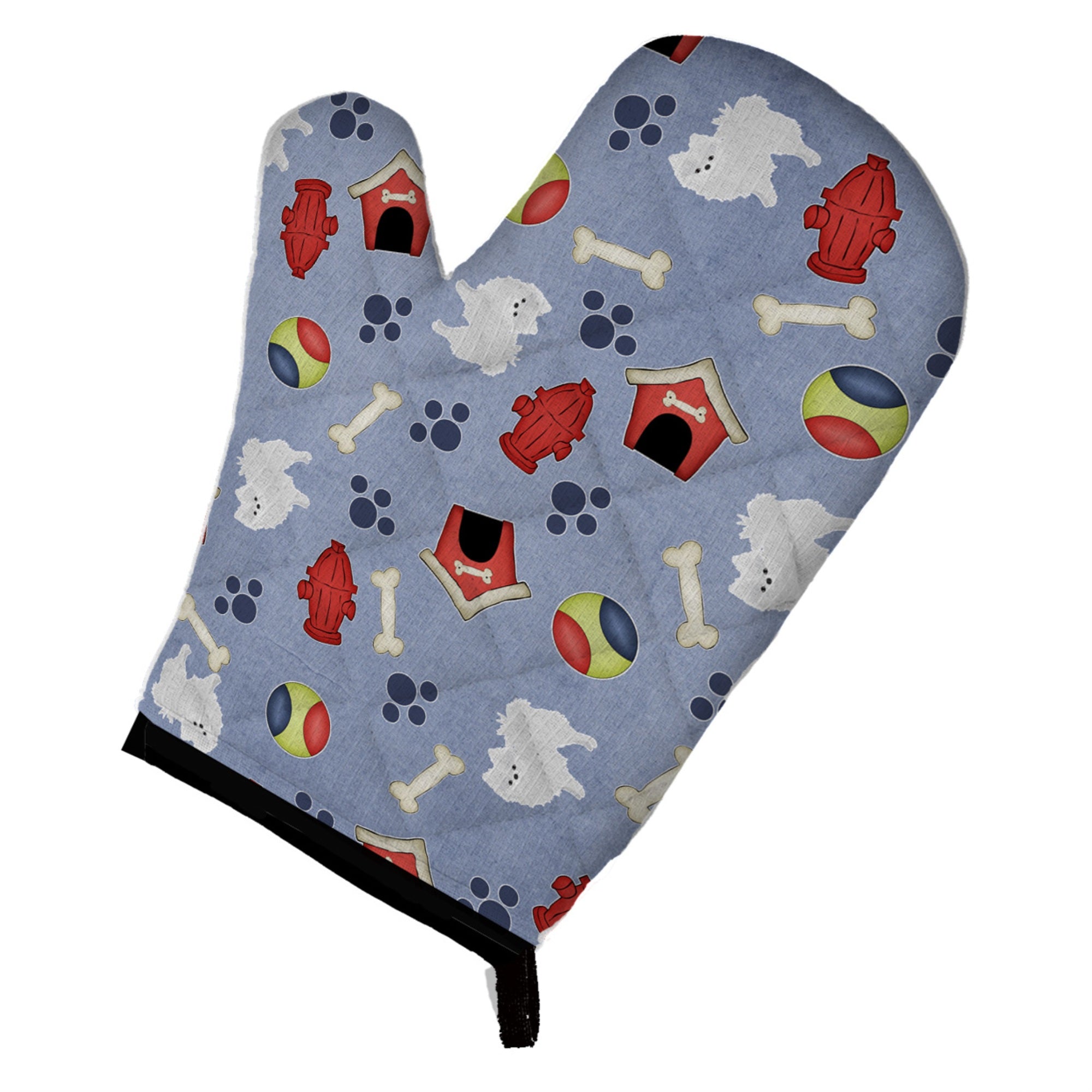 'Caroline'S Treasures Bb4111Ovmt Dog House Collection White Pomeranian Oven Mitt, 12'''' By 8.5'''', Multicolor''