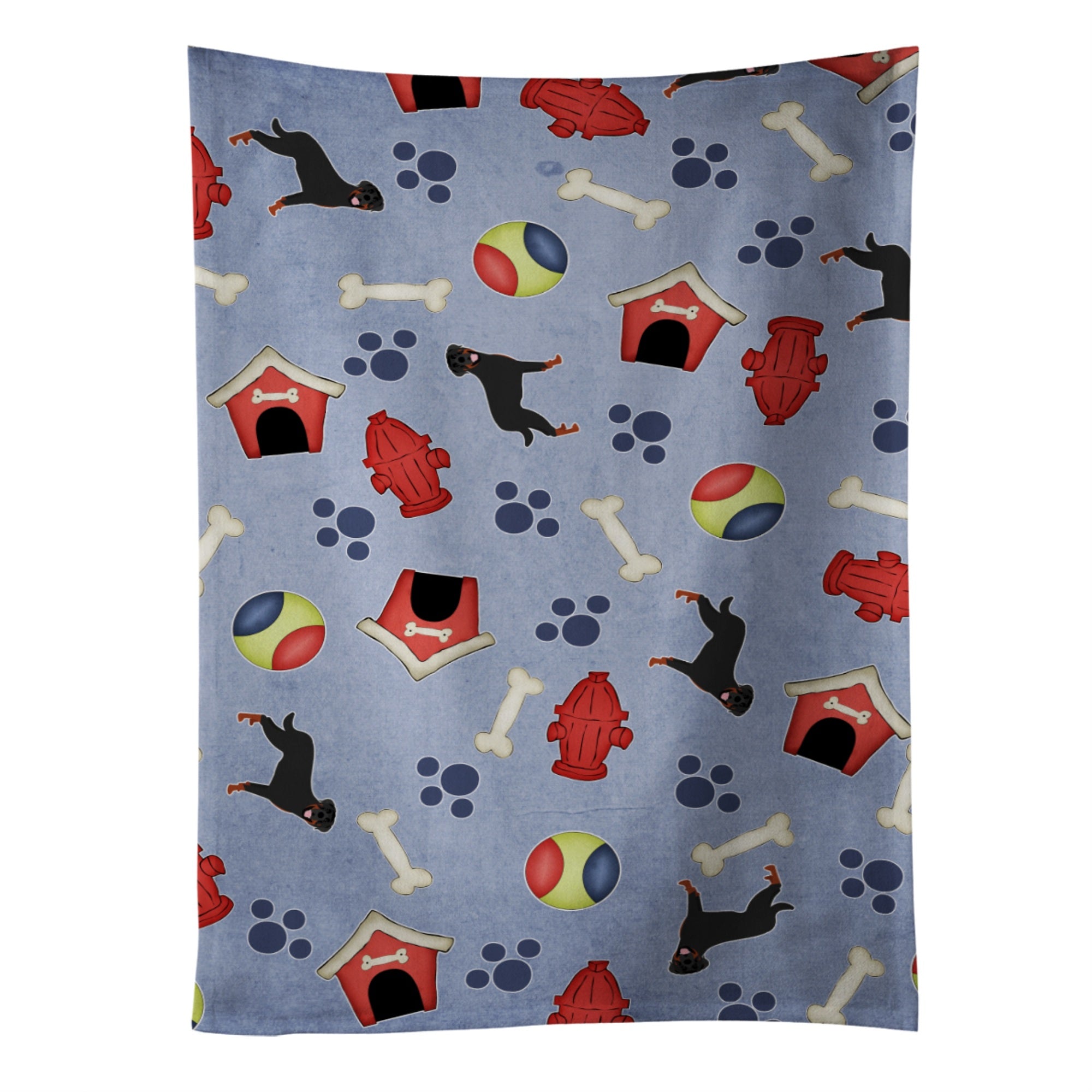 'Caroline'S Treasures Bb4115Ktwl Dog House Collection Rottweiler Kitchen Towel, 25'''' X 15'''', Multicolor''