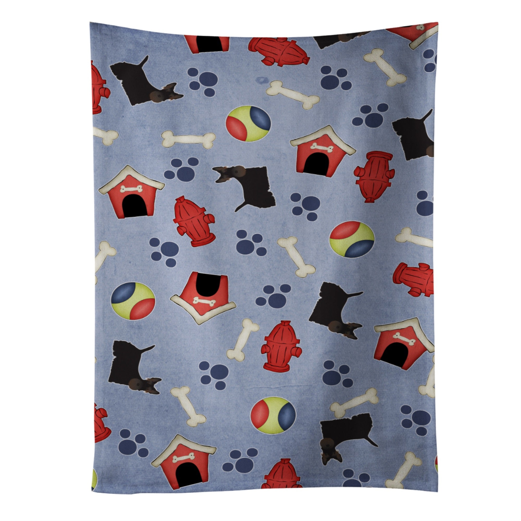 'Caroline'S Treasures Bb4117Ktwl Dog House Scottish Terrier Kitchen Towel, 25'''' X 15'''', Multicolor''