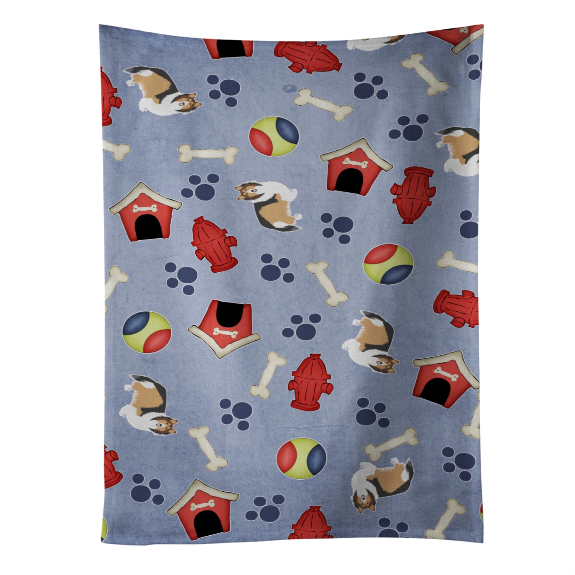 'Caroline'S Treasures Bb4118Ktwl Dog House Sheltie Shetland Sheepdog Kitchen Towel, 25'''' X 15'''', Multicolor''