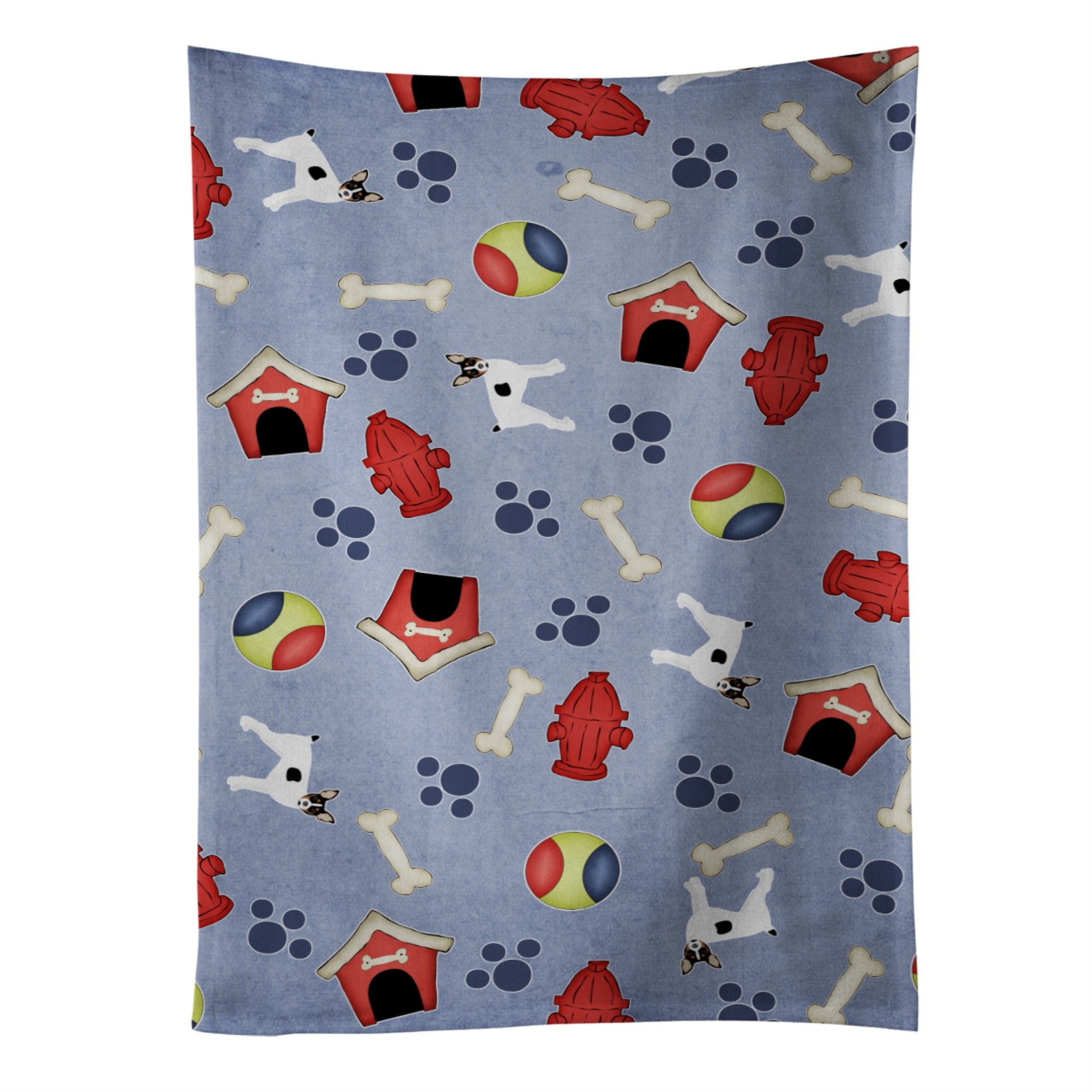 'Caroline'S Treasures Bb4125Ktwl Dog House Collection Toy Fox Terrier Kitchen Towel, 25'''' X 15'''', Multicolor''