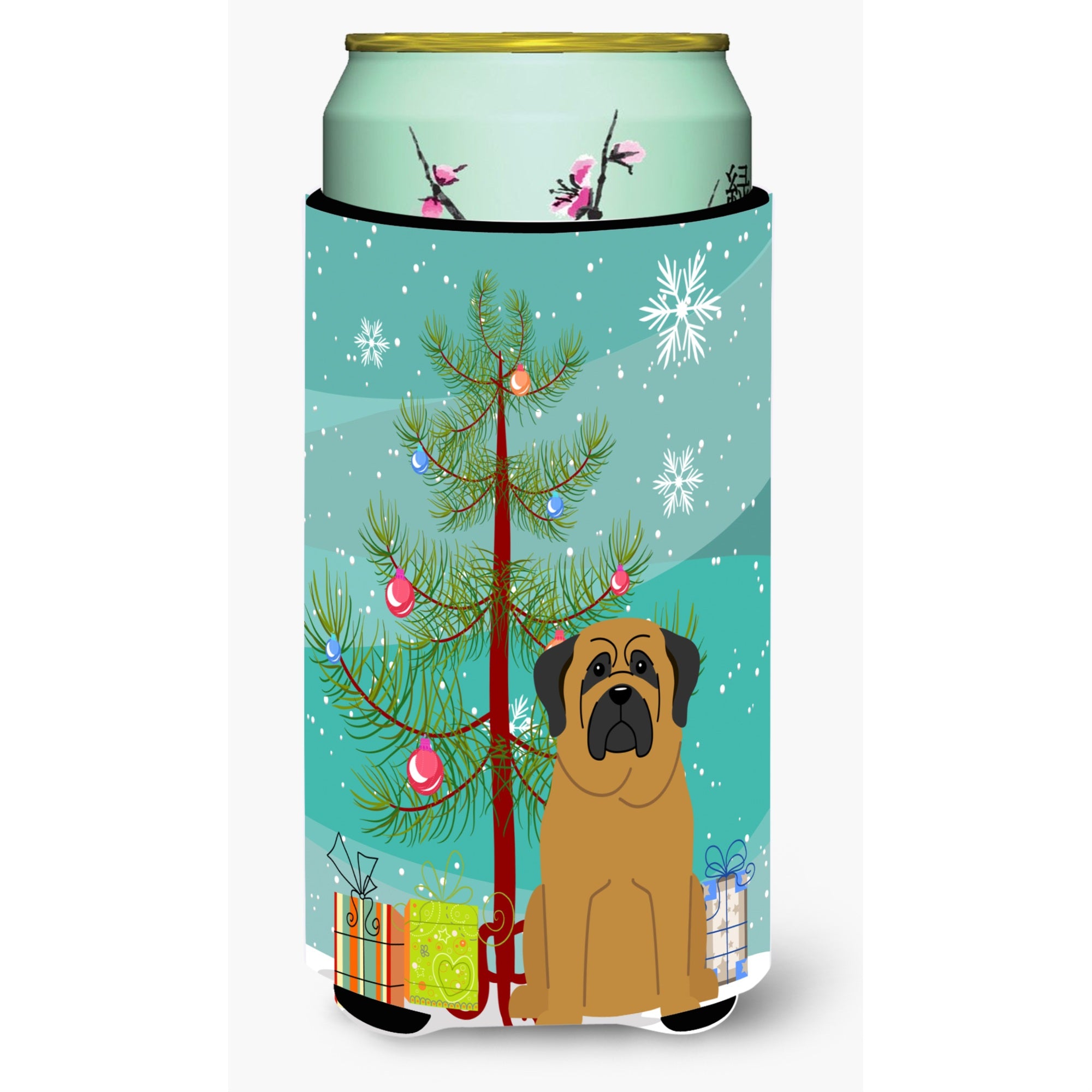 'Caroline'S Treasures Merry Christmas Tree Mastiff Tall Boy Beverage Insulator Hugger Bb4143Tbc, Multicolor''