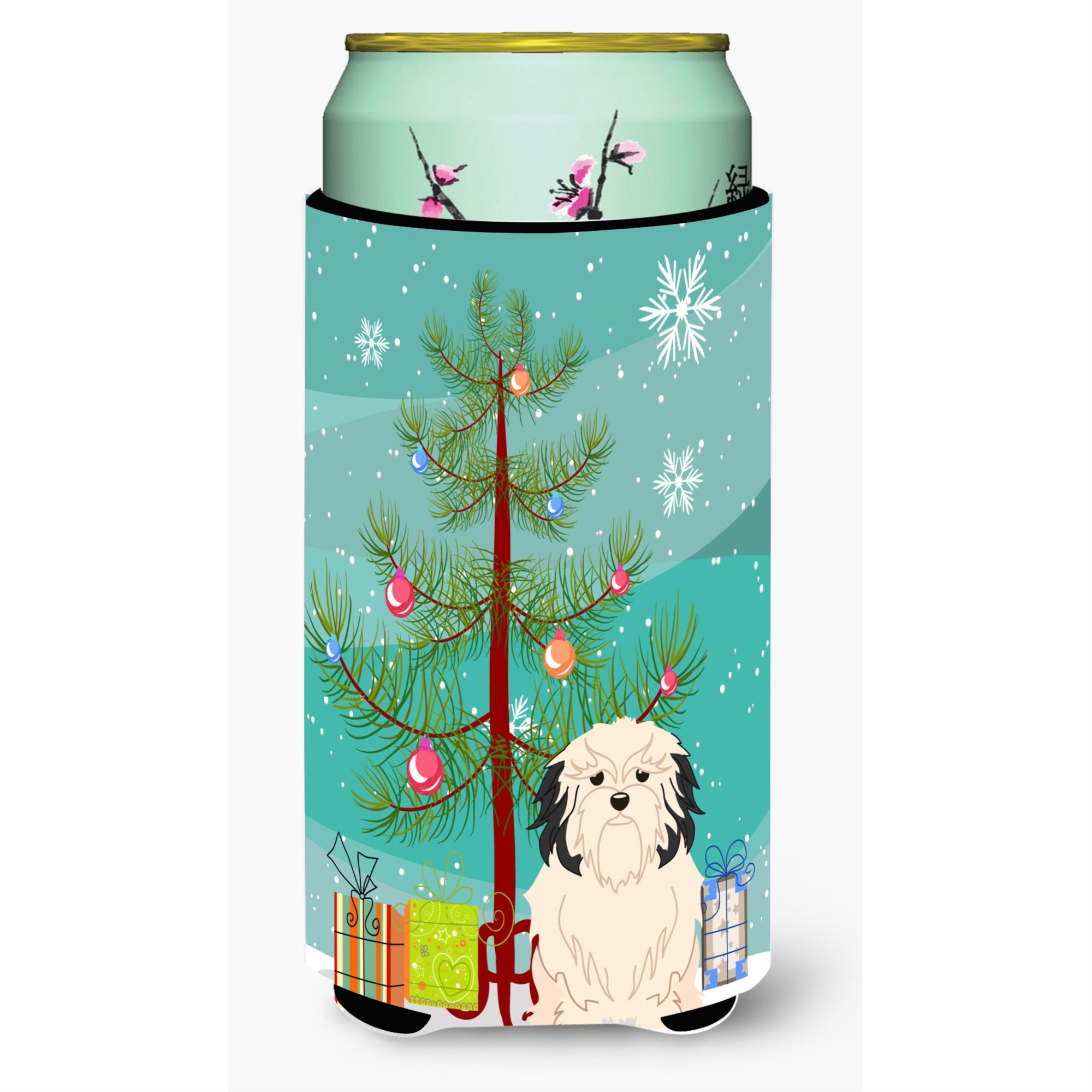 'Caroline'S Treasures Merry Christmas Tree Lowchen Tall Boy Beverage Insulator Hugger Bb4144Tbc, Multicolor''