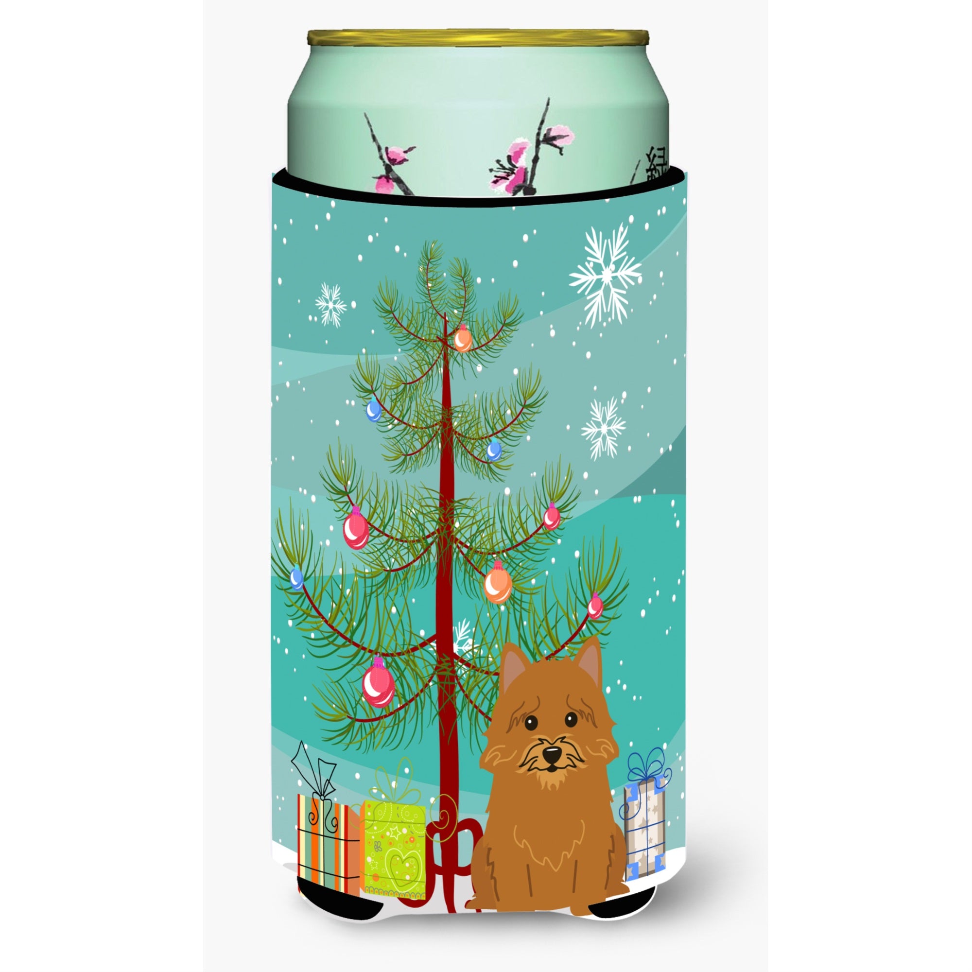 'Caroline'S Treasures Merry Christmas Tree Norwich Terrier Tall Boy Beverage Insulator Hugger Bb4145Tbc, Multicolor''
