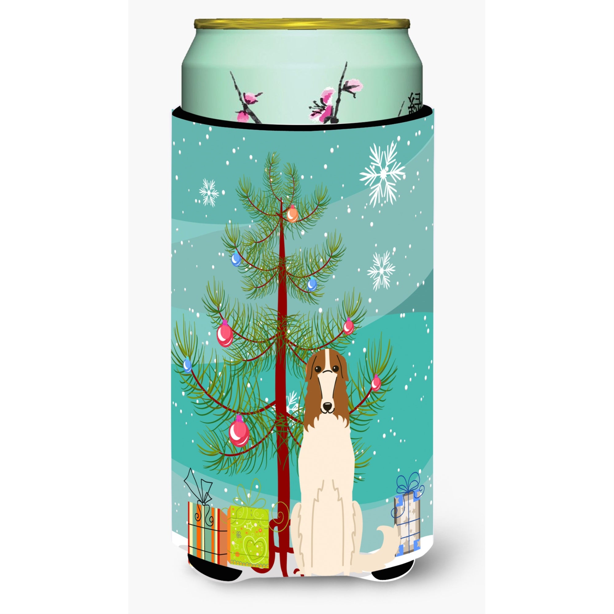 'Caroline'S Treasures Merry Christmas Tree Borzoi Tall Boy Beverage Insulator Hugger Bb4148Tbc, Multicolor''