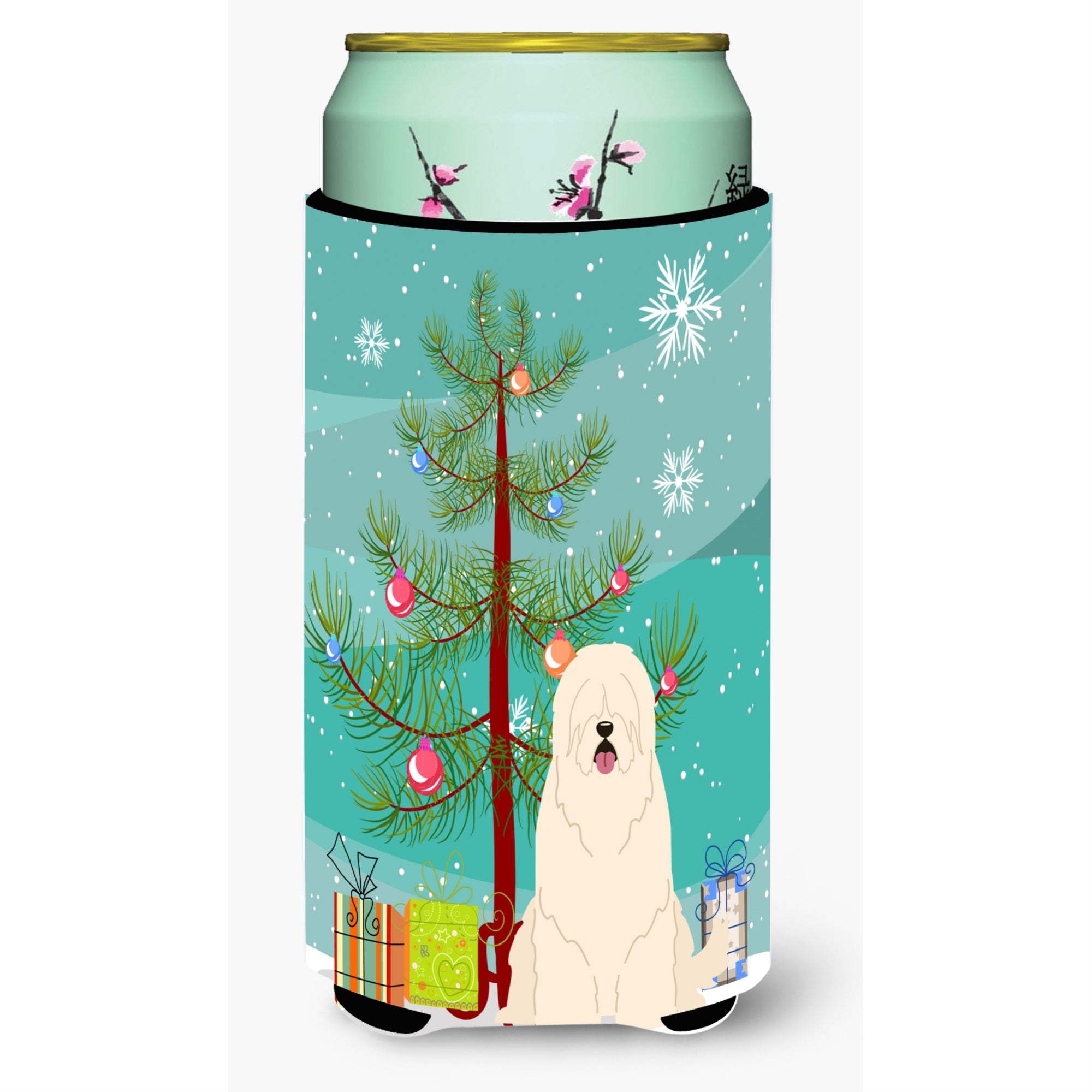 'Caroline'S Treasures Merry Christmas Tree South Russian Sheepdog Tall Boy Beverage Insulator Hugger Bb4149Tbc, Multicolor''
