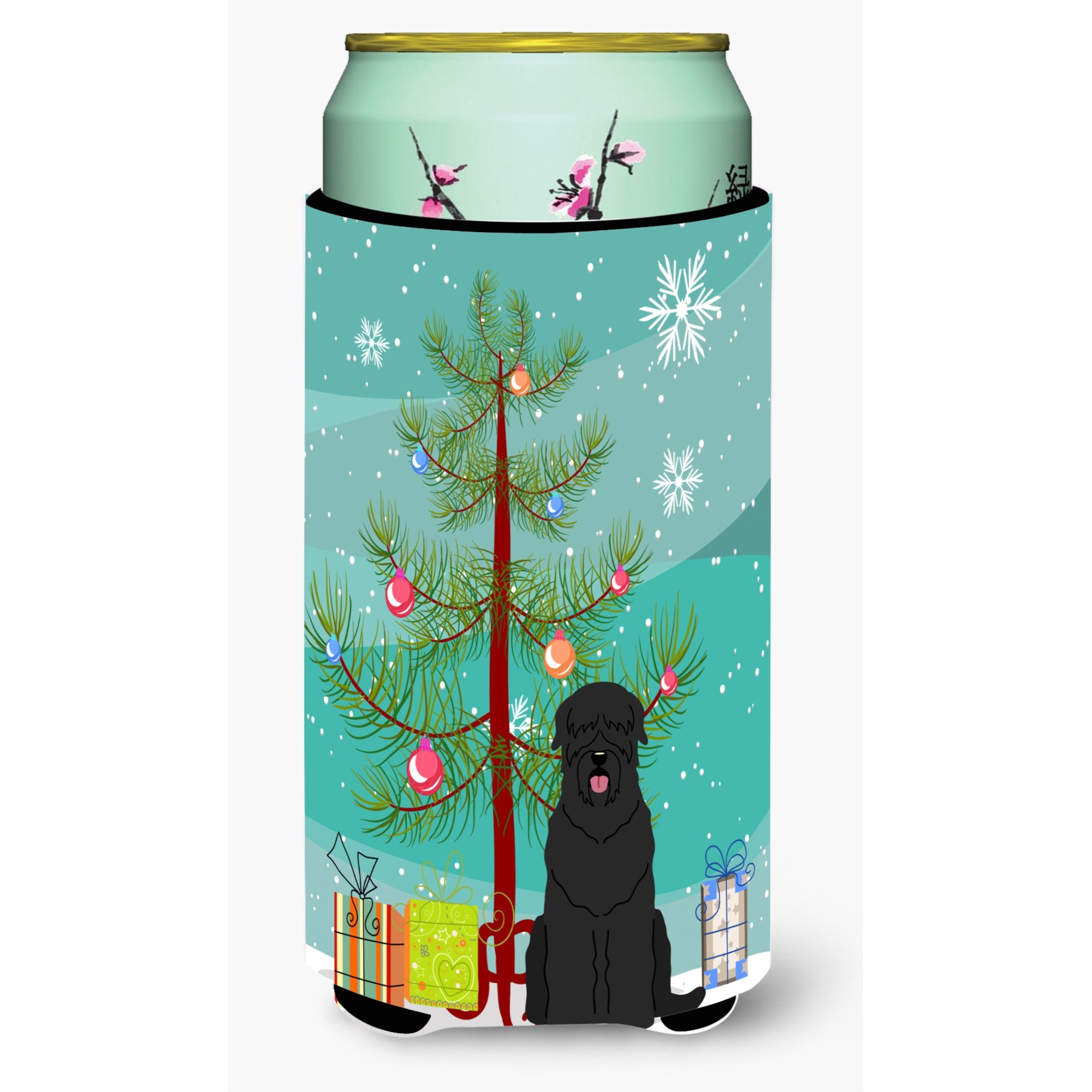 'Caroline'S Treasures Merry Christmas Tree Black Russian Terrier Tall Boy Beverage Insulator Hugger Bb4151Tbc, Multicolor''