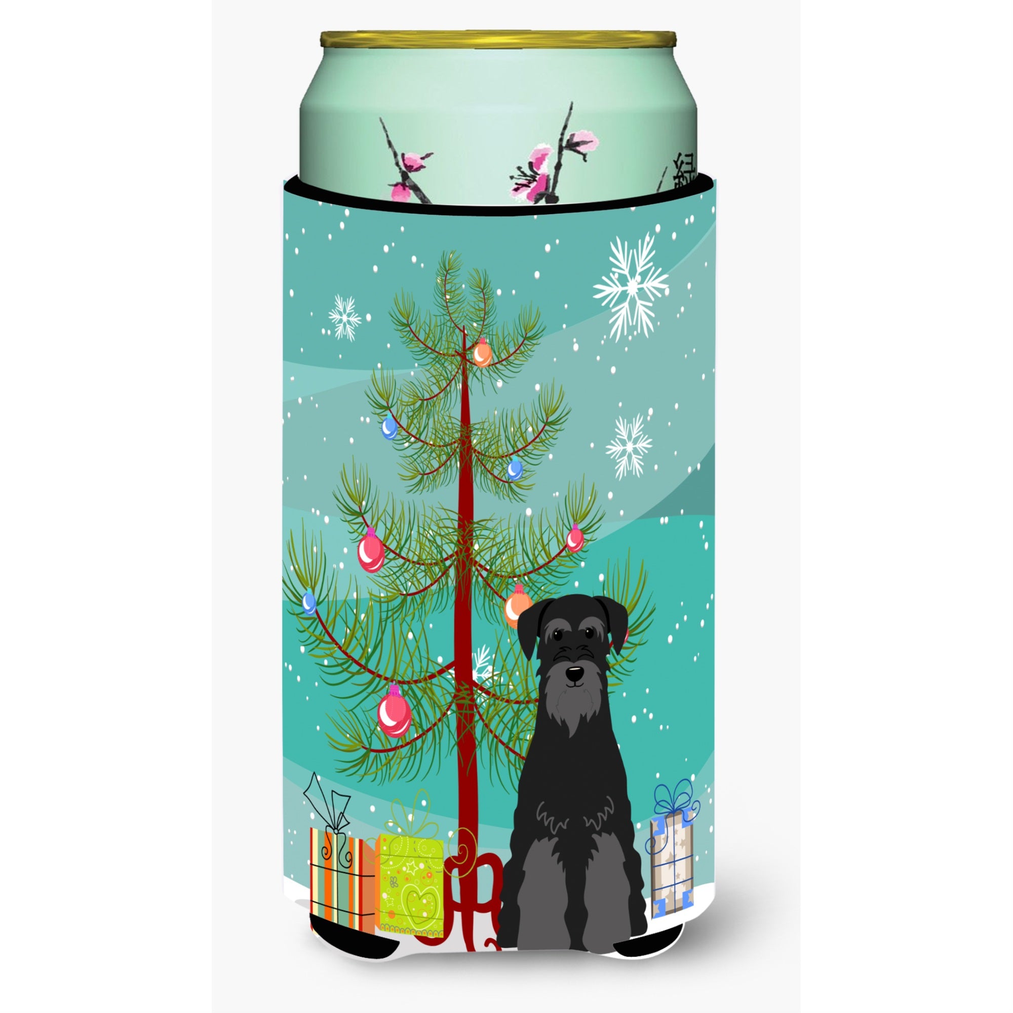 'Caroline'S Treasures Merry Christmas Tree Standard Schnauzer Black Tall Boy Beverage Insulator Hugger Bb4157Tbc, Multicolor''