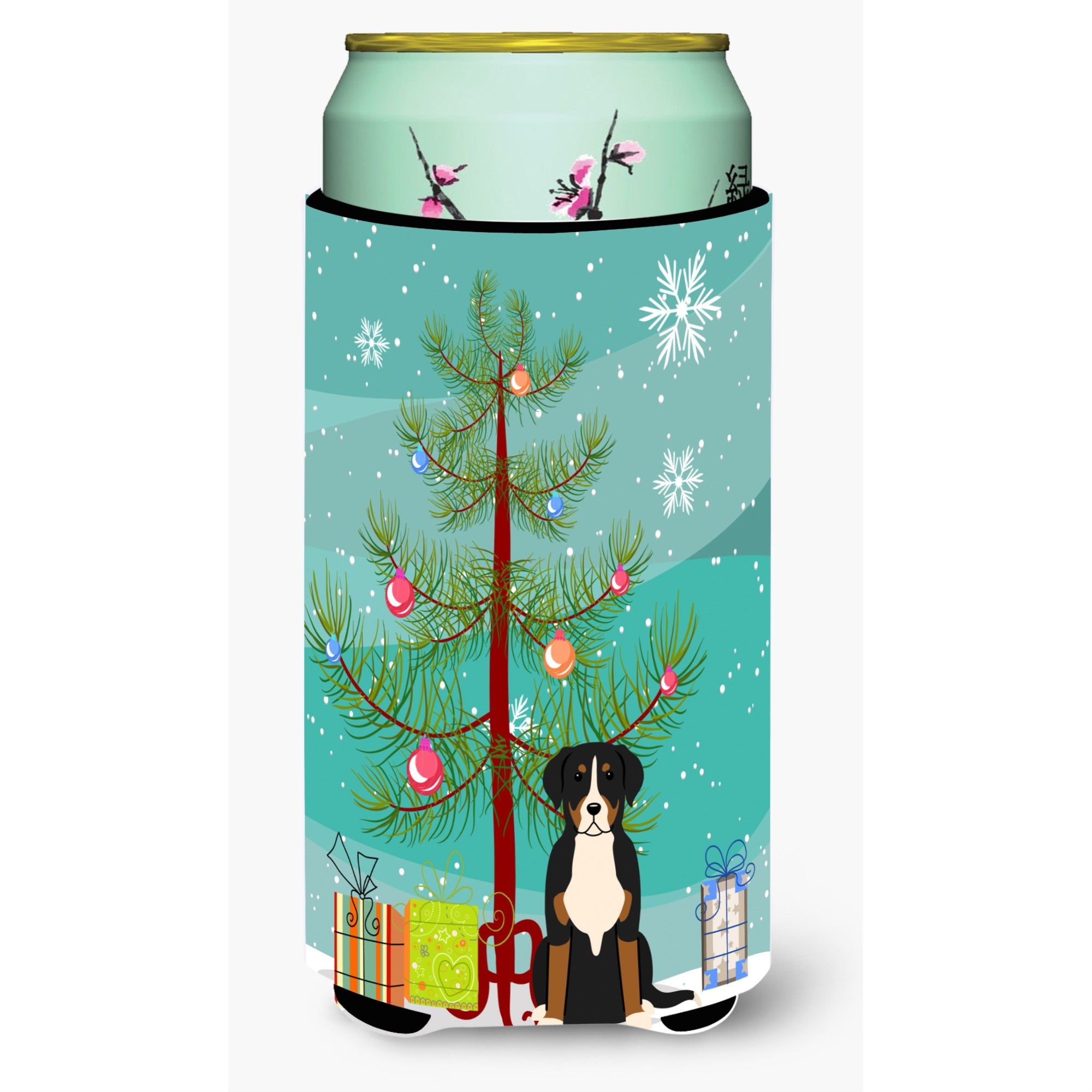 'Caroline'S Treasures Merry Christmas Tree Greater Swiss Mountain Dog Tall Boy Beverage Insulator Hugger Bb4162Tbc, Multicolor'