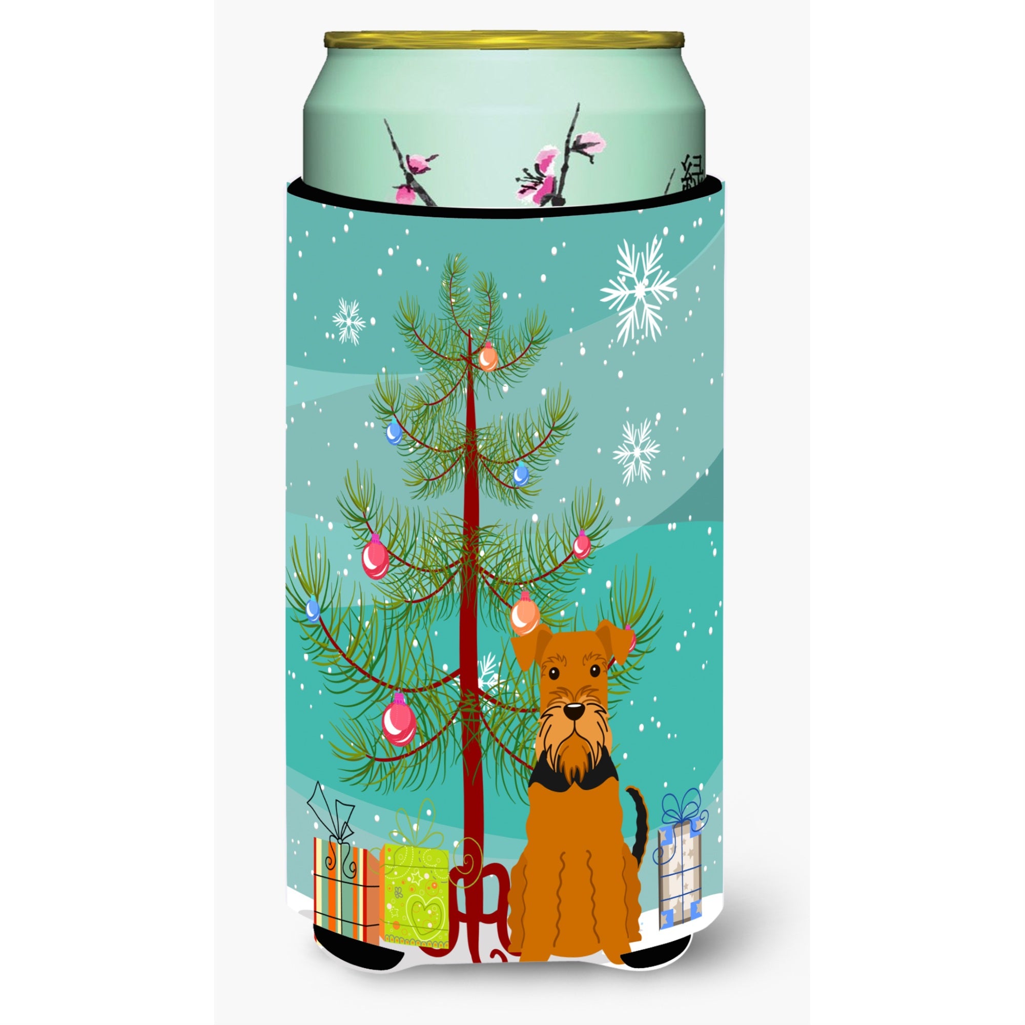'Caroline'S Treasures Merry Christmas Tree Airedale Tall Boy Beverage Insulator Hugger Bb4166Tbc, Multicolor''