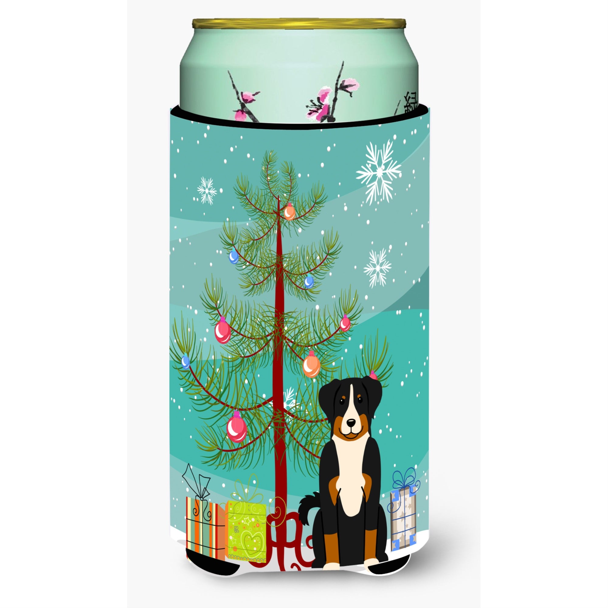 'Caroline'S Treasures Merry Christmas Tree Appenzeller Sennenhund Tall Boy Beverage Insulator Hugger Bb4168Tbc, Multicolor''