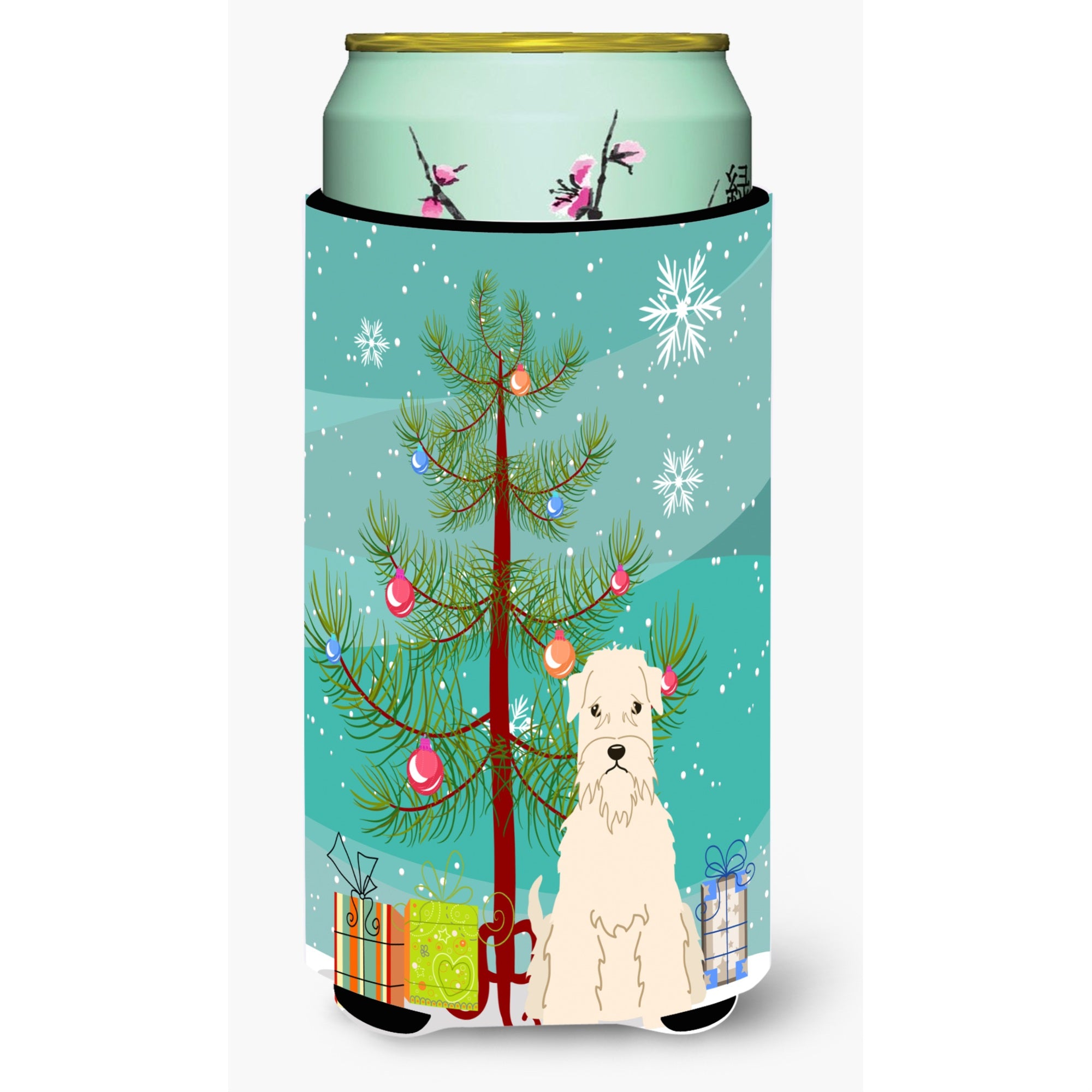 'Caroline'S Treasures Merry Christmas Tree Soft Coated Wheaten Terrier Tall Boy Beverage Insulator Hugger Bb4186Tbc, Multicolor