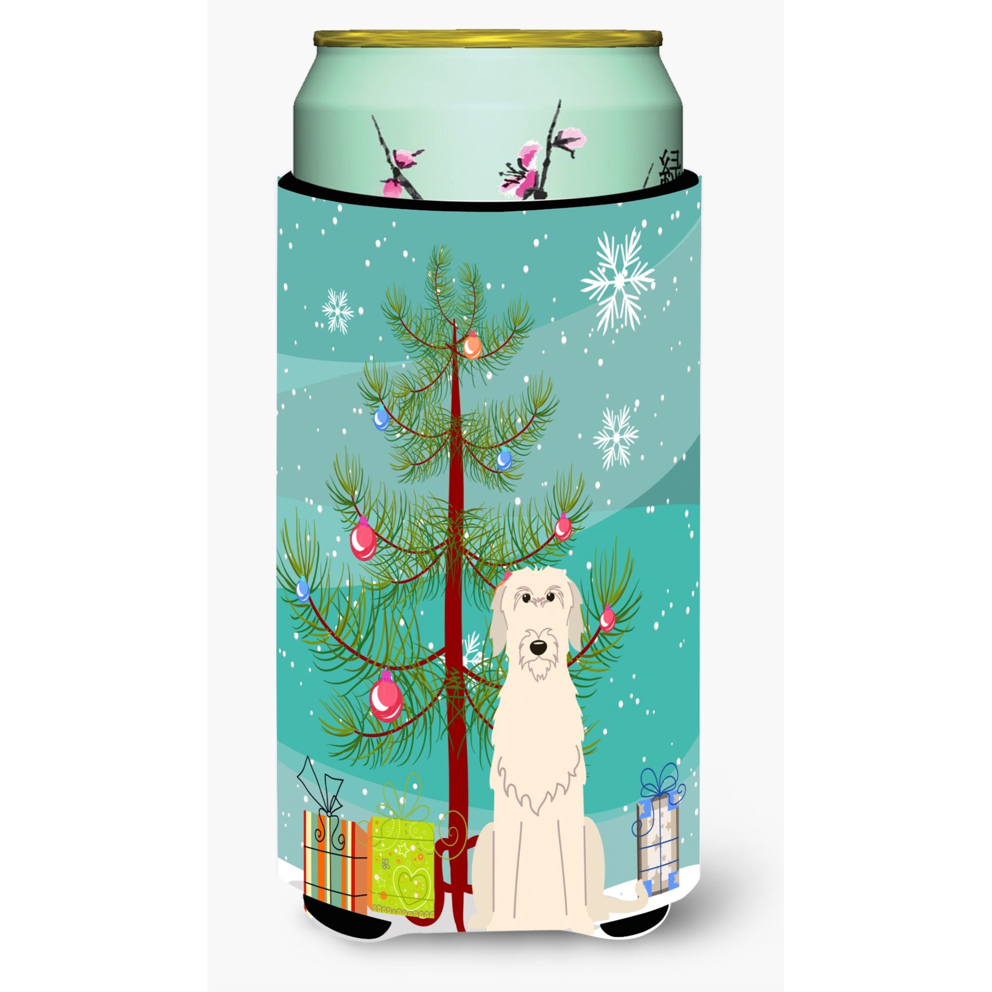 'Caroline'S Treasures Merry Christmas Tree Irish Wolfhound Tall Boy Beverage Insulator Hugger Bb4190Tbc, Multicolor''